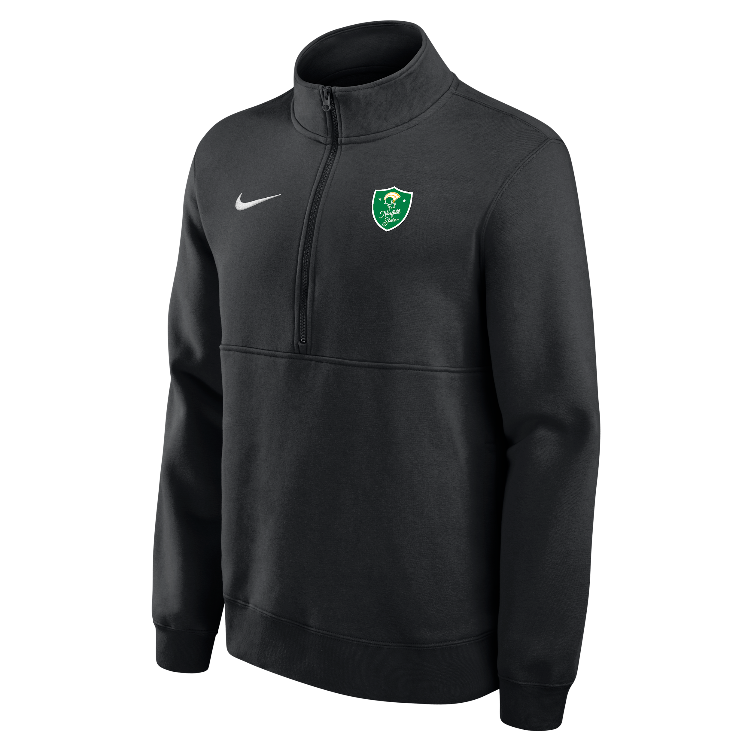 Nike Men's College (Norfolk State University) Club Fleece 1/4-Zip Top in Black | M34407NSUN25-BLK