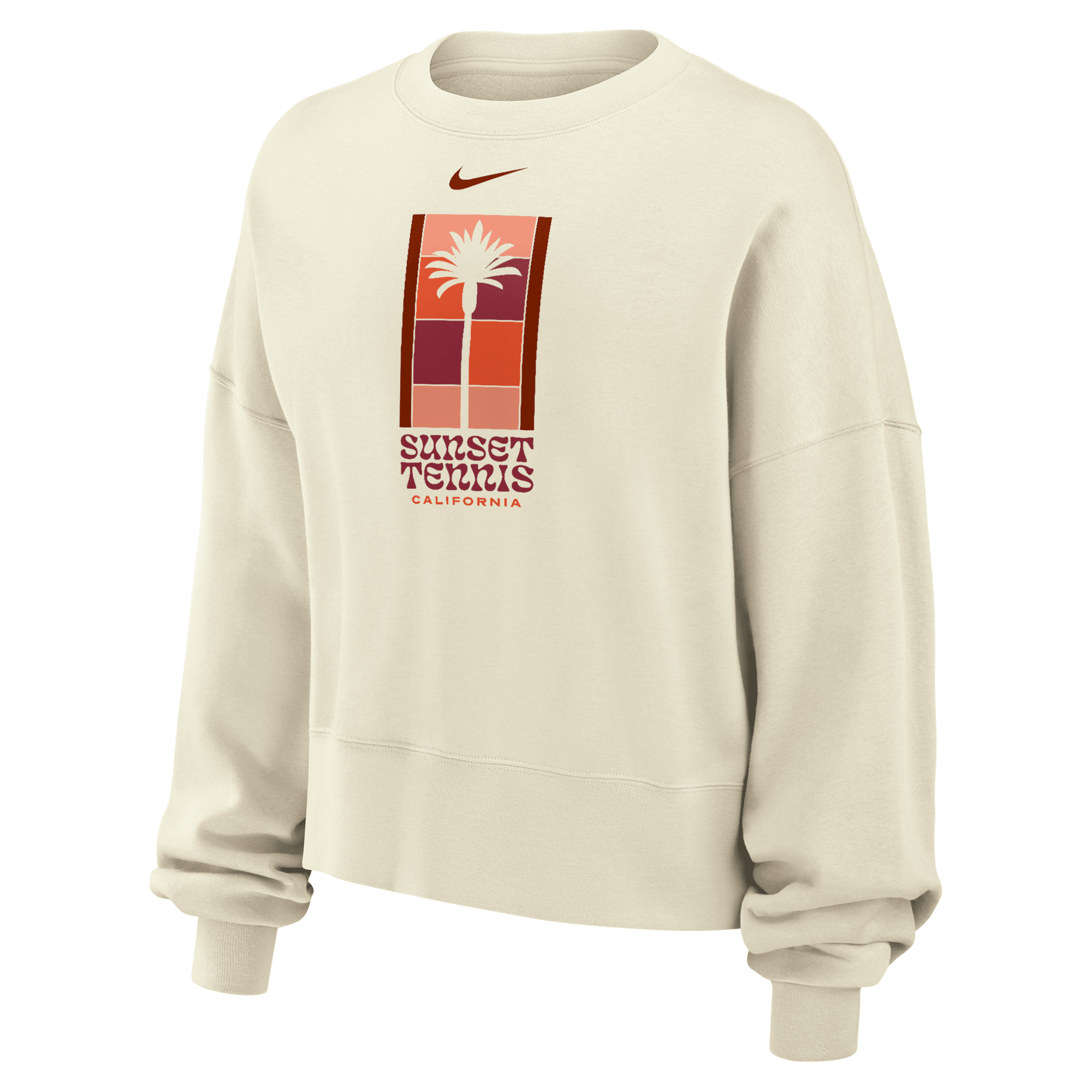 NIKE WOMEN'S PHOENIX FLEECE TENNIS CREW-NECK SWEATSHIRT 1015791795