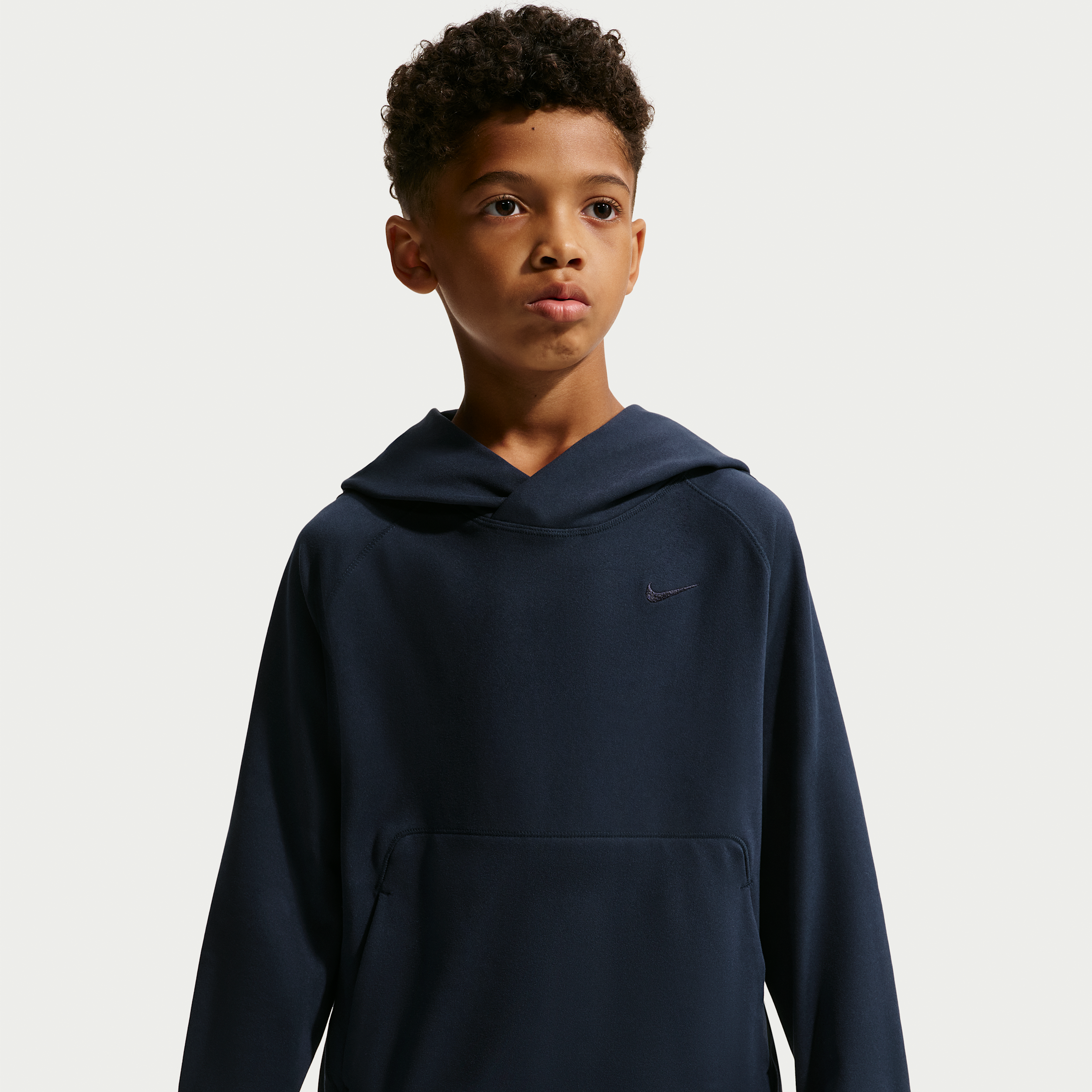 Nike Primary Nanoknit Big Kids' (Boys') Dri-FIT UV Protection Pullover Hoodie in Blue | IU3220-451