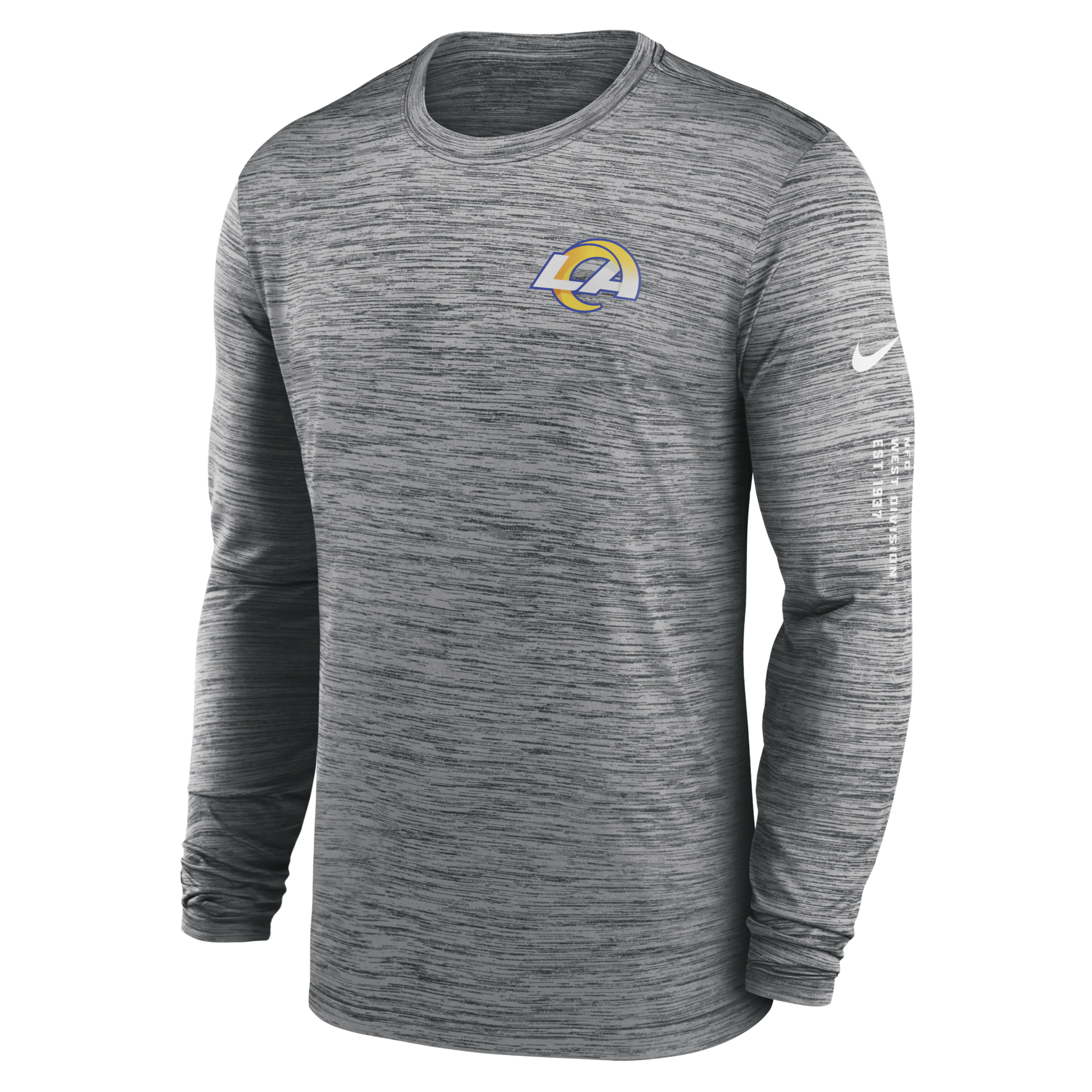 Shop Nike Los Angeles Rams Velocity  Men's Dri-fit Nfl Long-sleeve T-shirt In Black