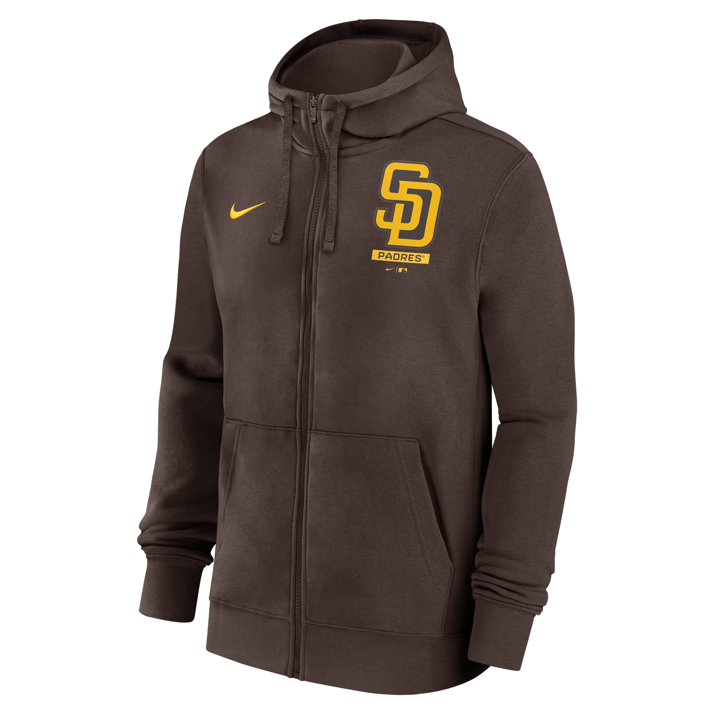 San Diego Padres Lockup Nike Men's MLB Full-Zip Hoodie in Brown | 01NC20QPYP-LU7