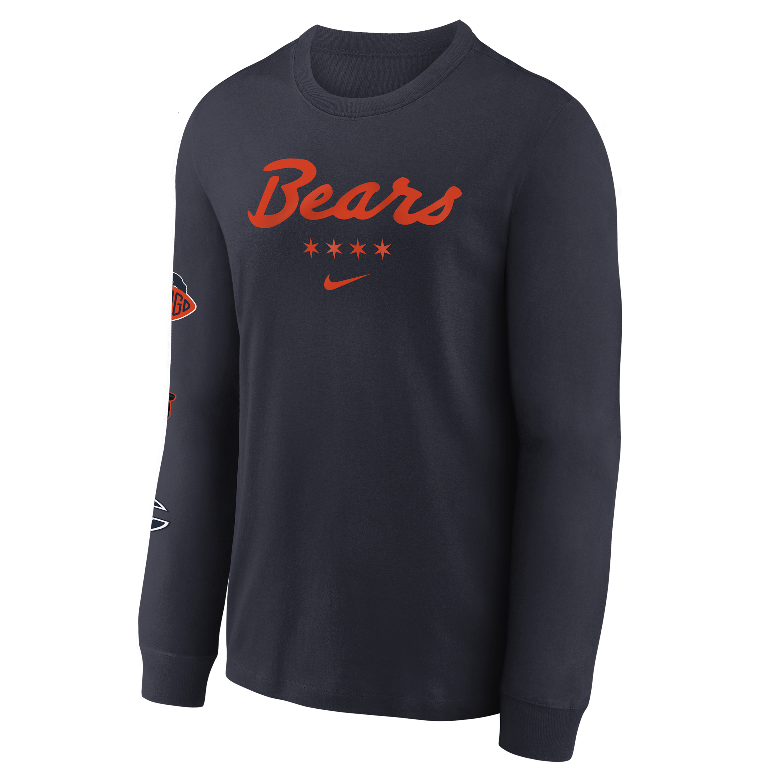 Chicago Bears Rivalries Collection Max90 Big Kids' Nike NFL Long-Sleeve T-Shirt in Blue | Z1B7NFTNBRS-000