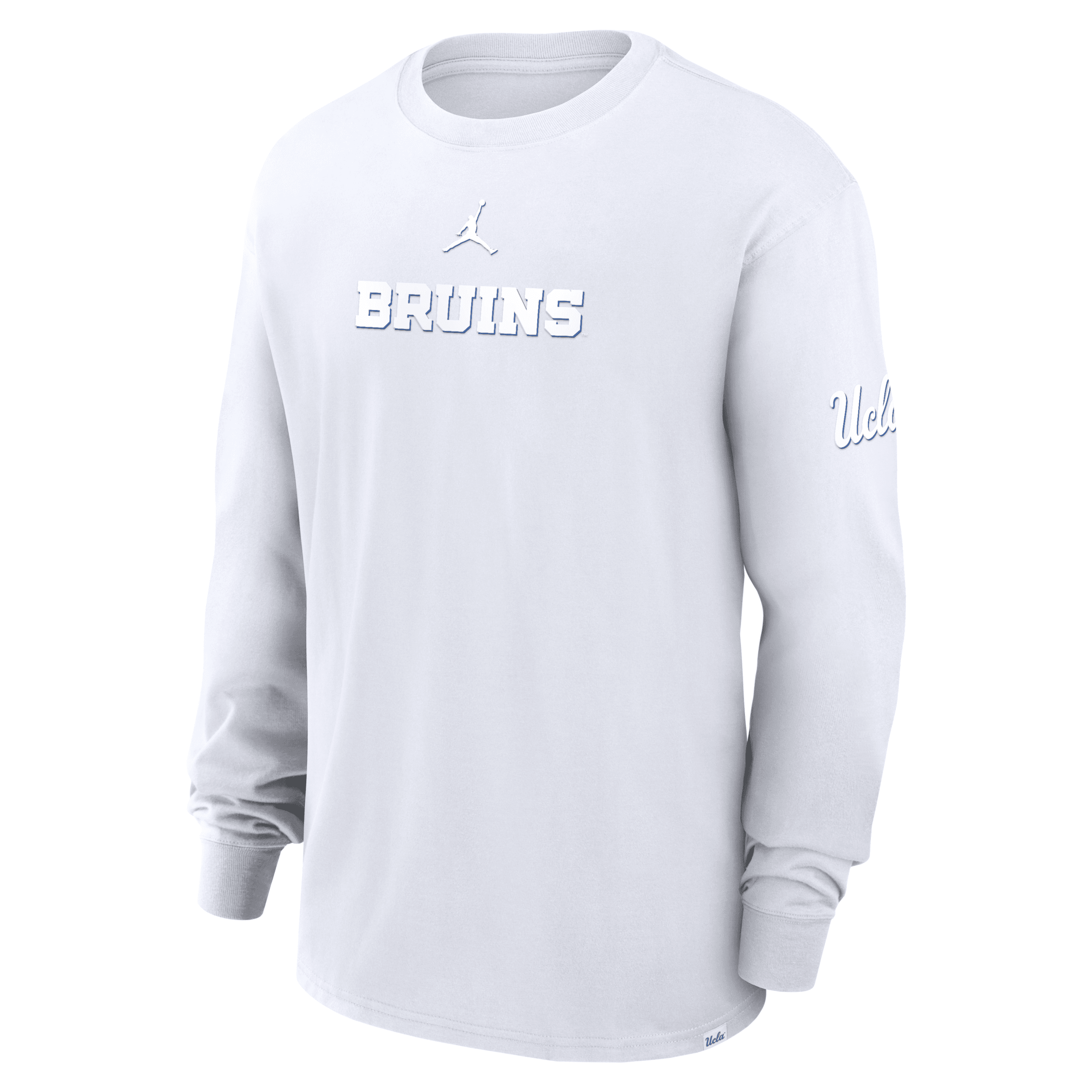 Jordan Men's Ucla Bruins Statement Max90 College Long-sleeve T-shirt In White