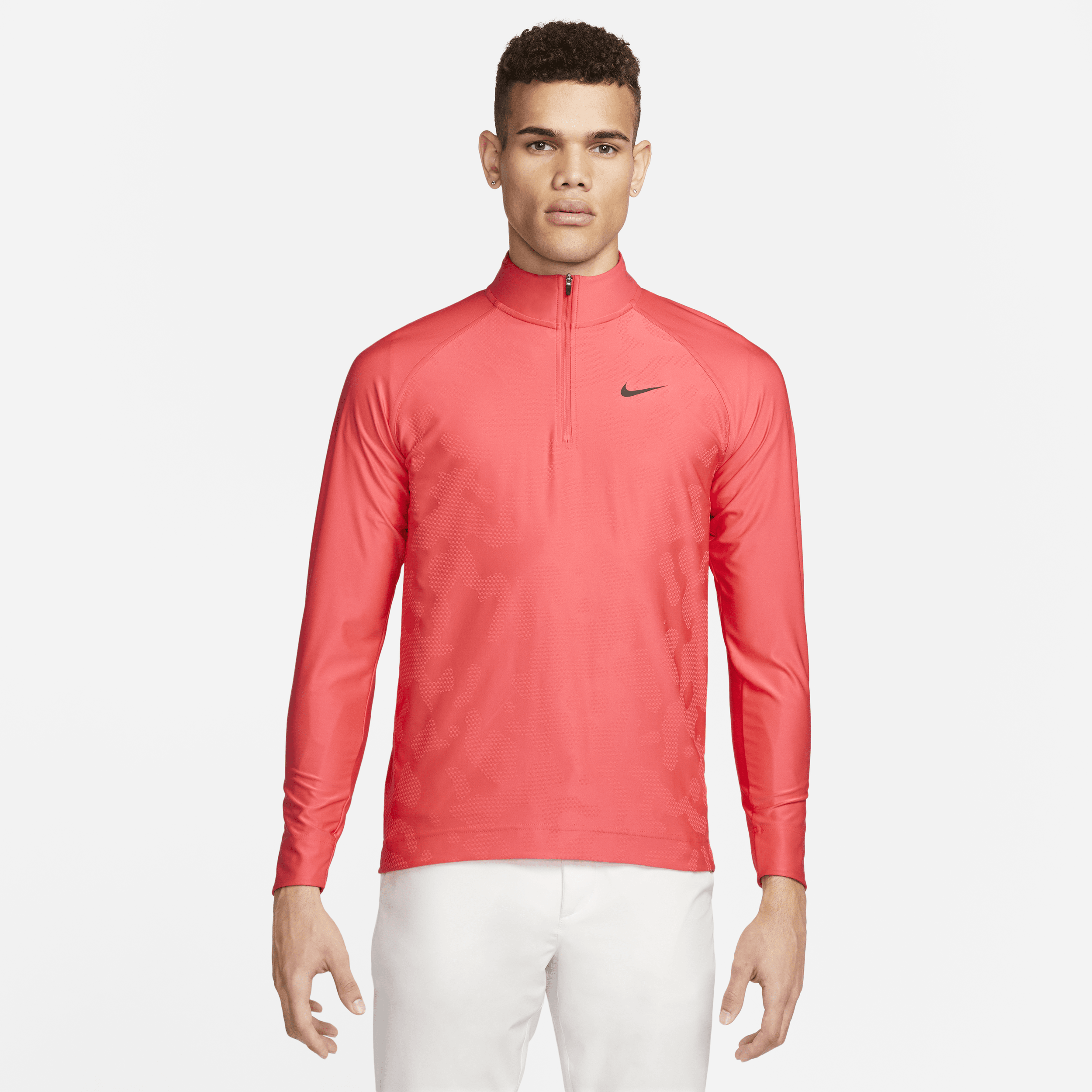 Nike Men's Dri-fit Adv Tour 1/2-zip Golf Top In Red