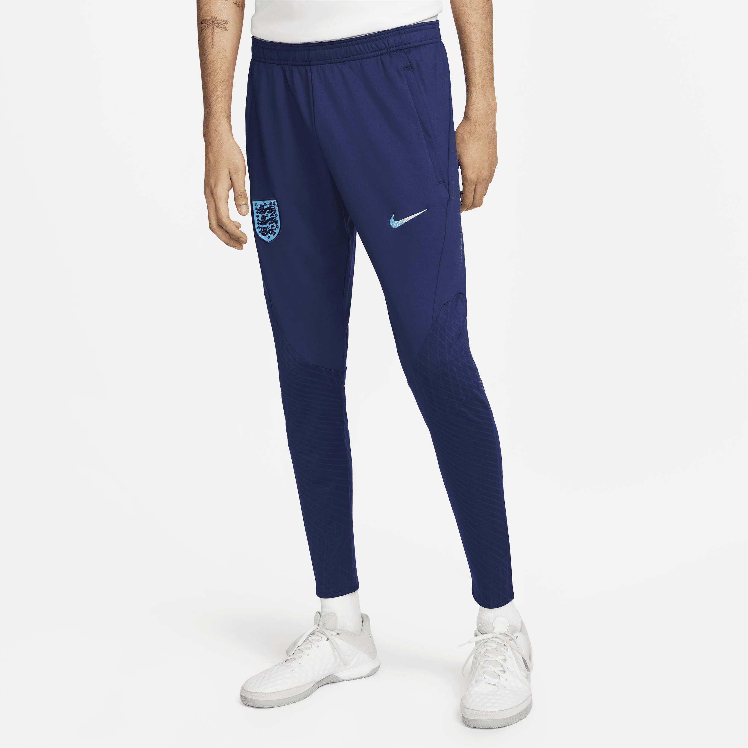Shop Nike England Strike  Men's Dri-fit Knit Soccer Pants In Blue