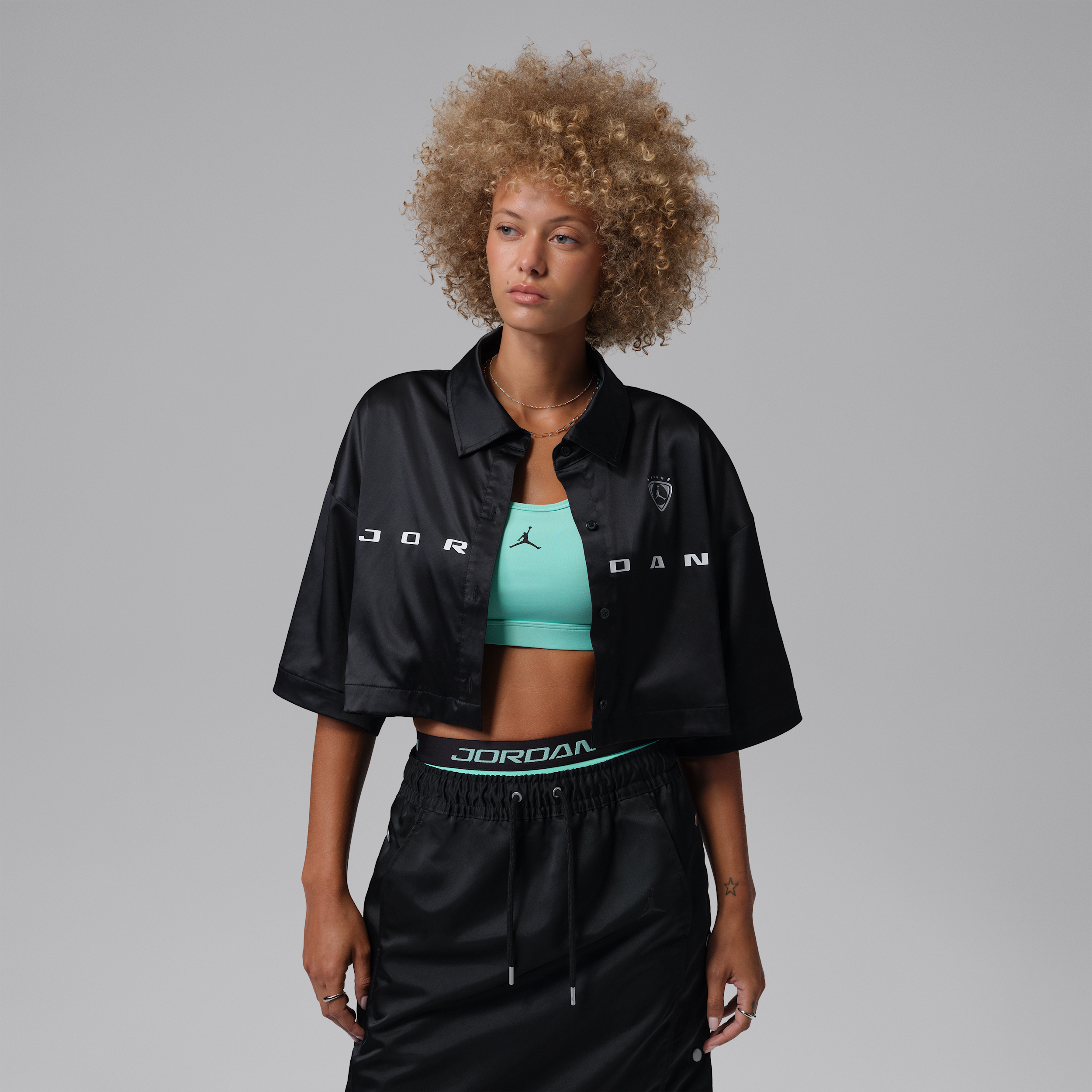 Women's Jordan Flight Woven Top in Black | IM6816-010