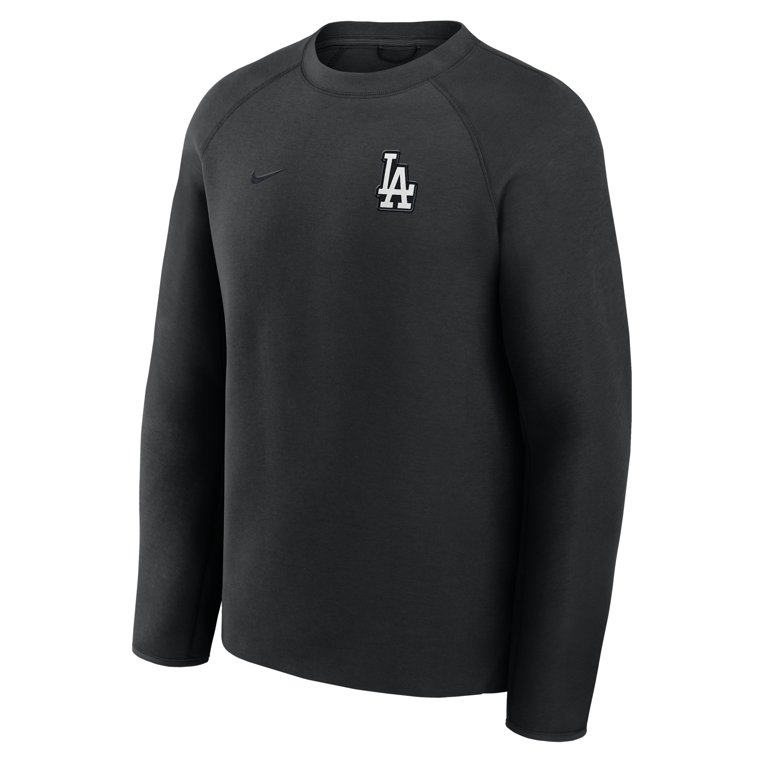 Los Angeles Dodgers Tech Fleece Nike Men's MLB Pullover Crew in Black | 05L6912ZLD-6DU