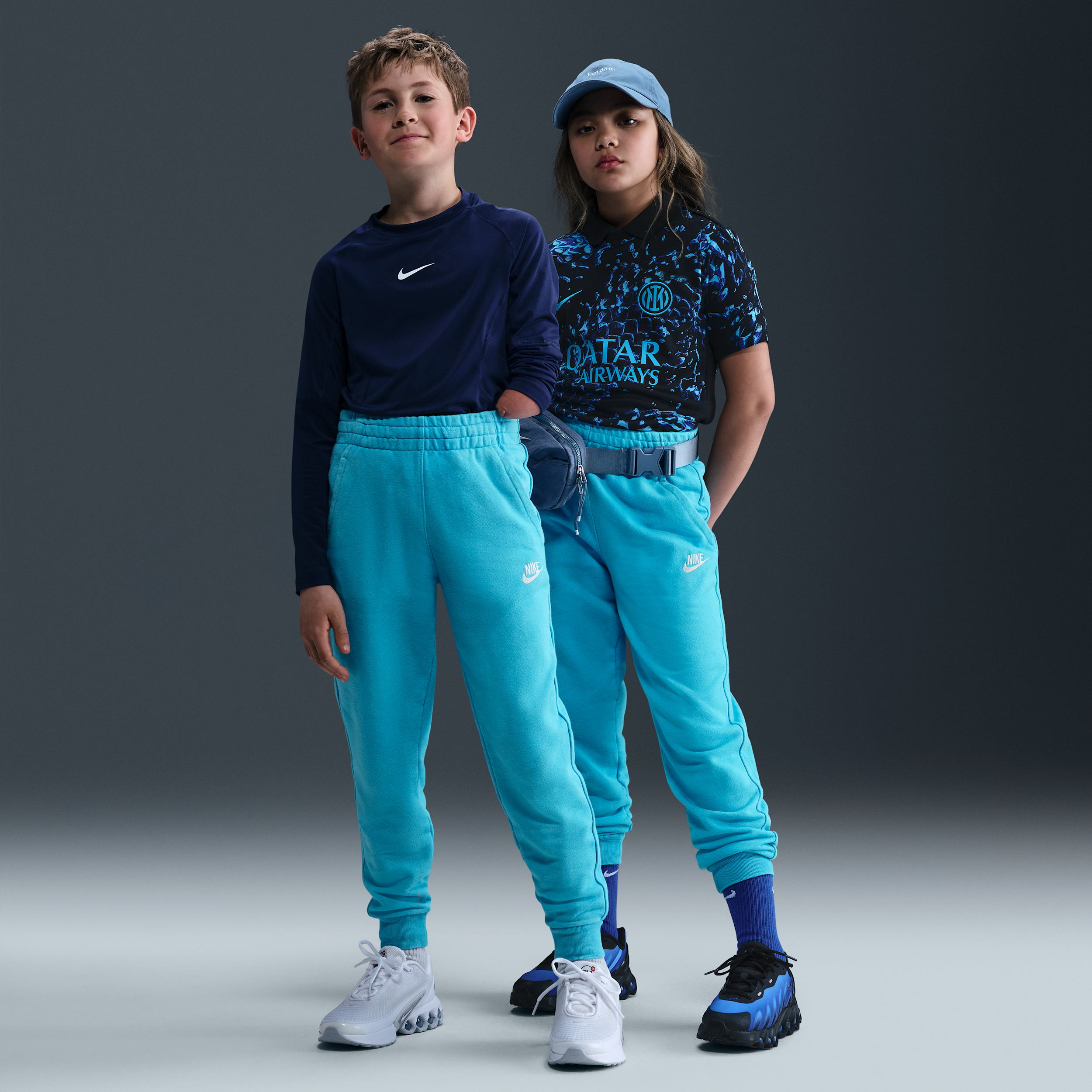 Nike Sportswear Club Fleece Big Kids' French Terry Jogger Pants In Blue