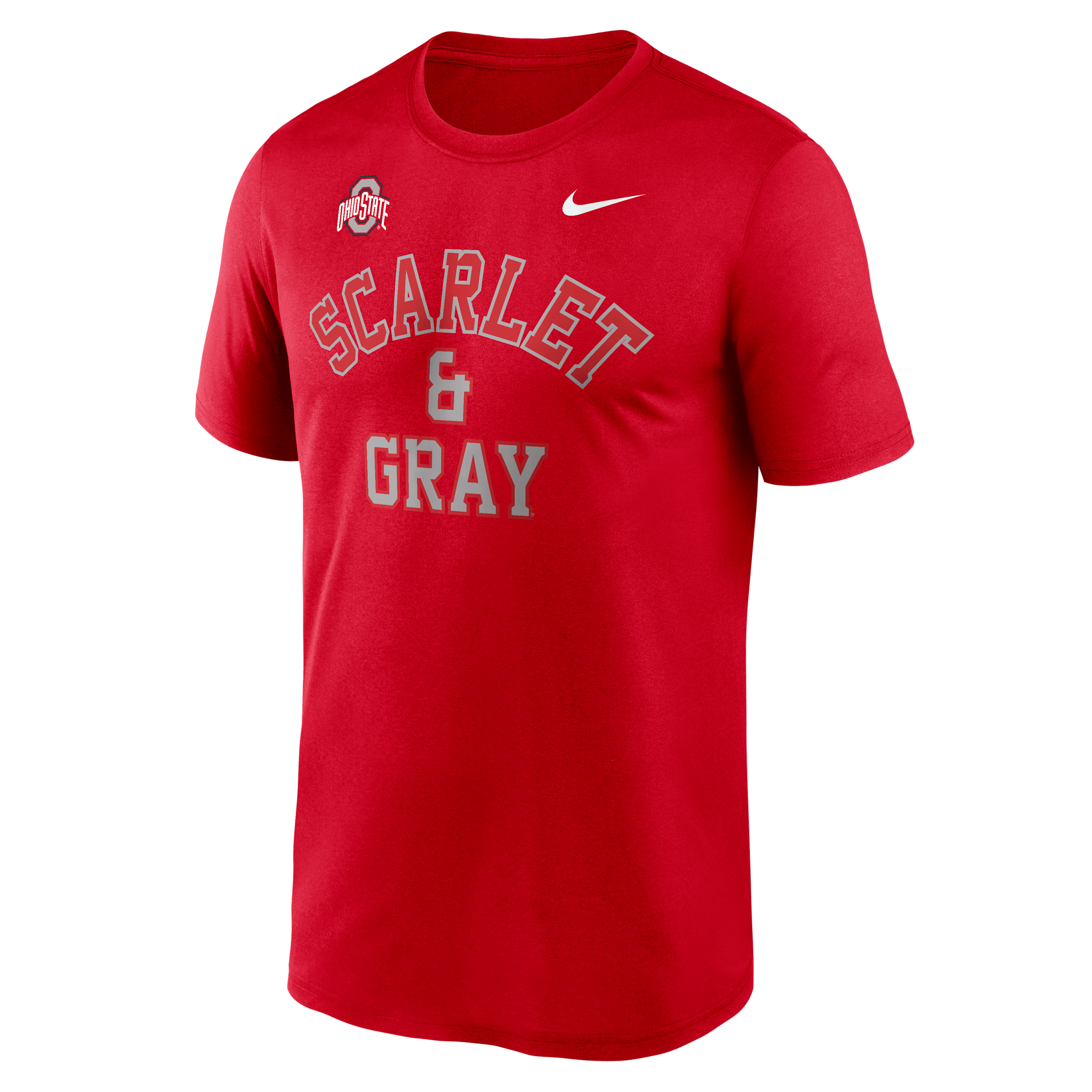Ohio State Primetime Arch Mantra Legend Nike Men's Dri-FIT College T-Shirt in Red | NKGK65NOH-ZZX