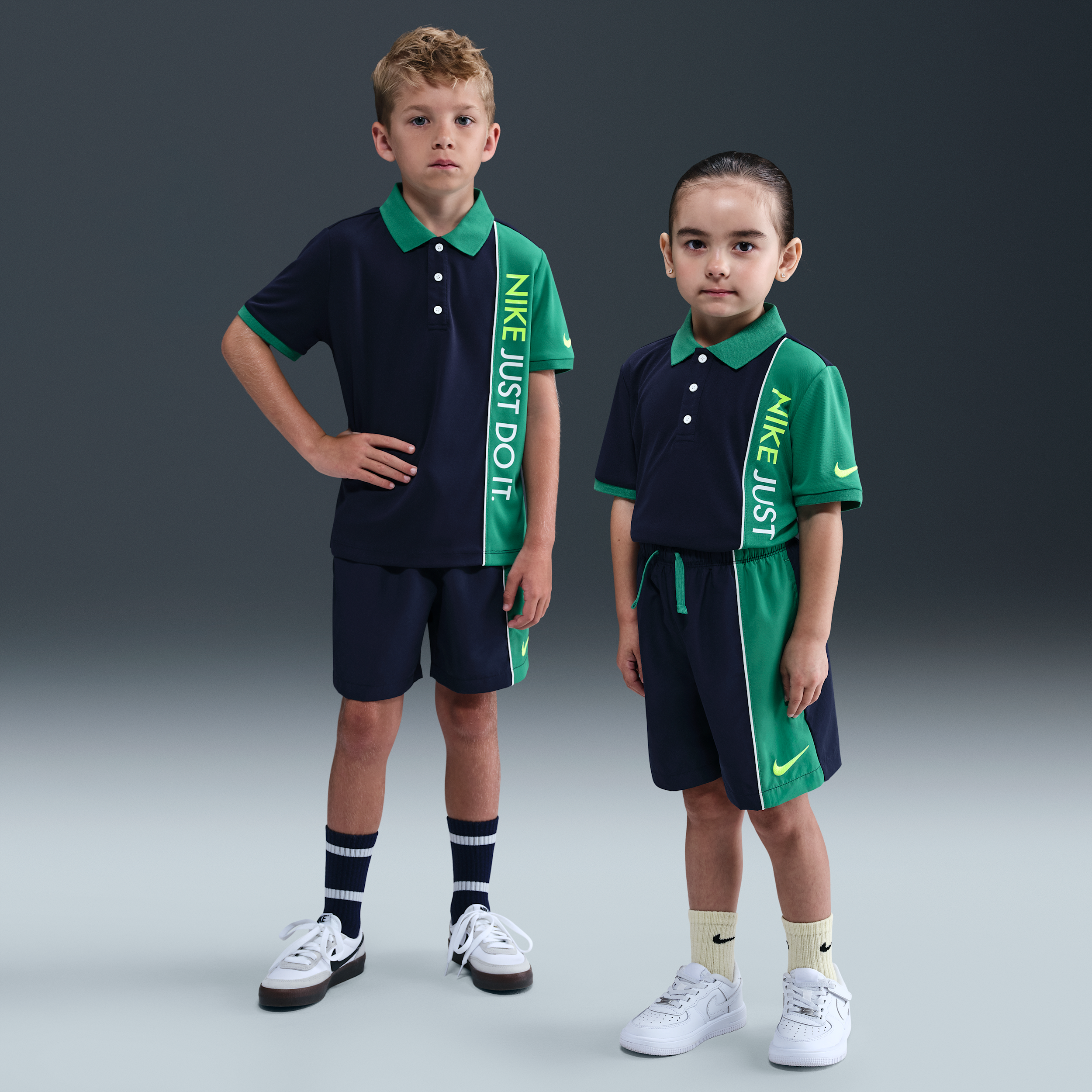 Nike Net Dri-fit Little Kids' 2-piece Shorts Set In Multi