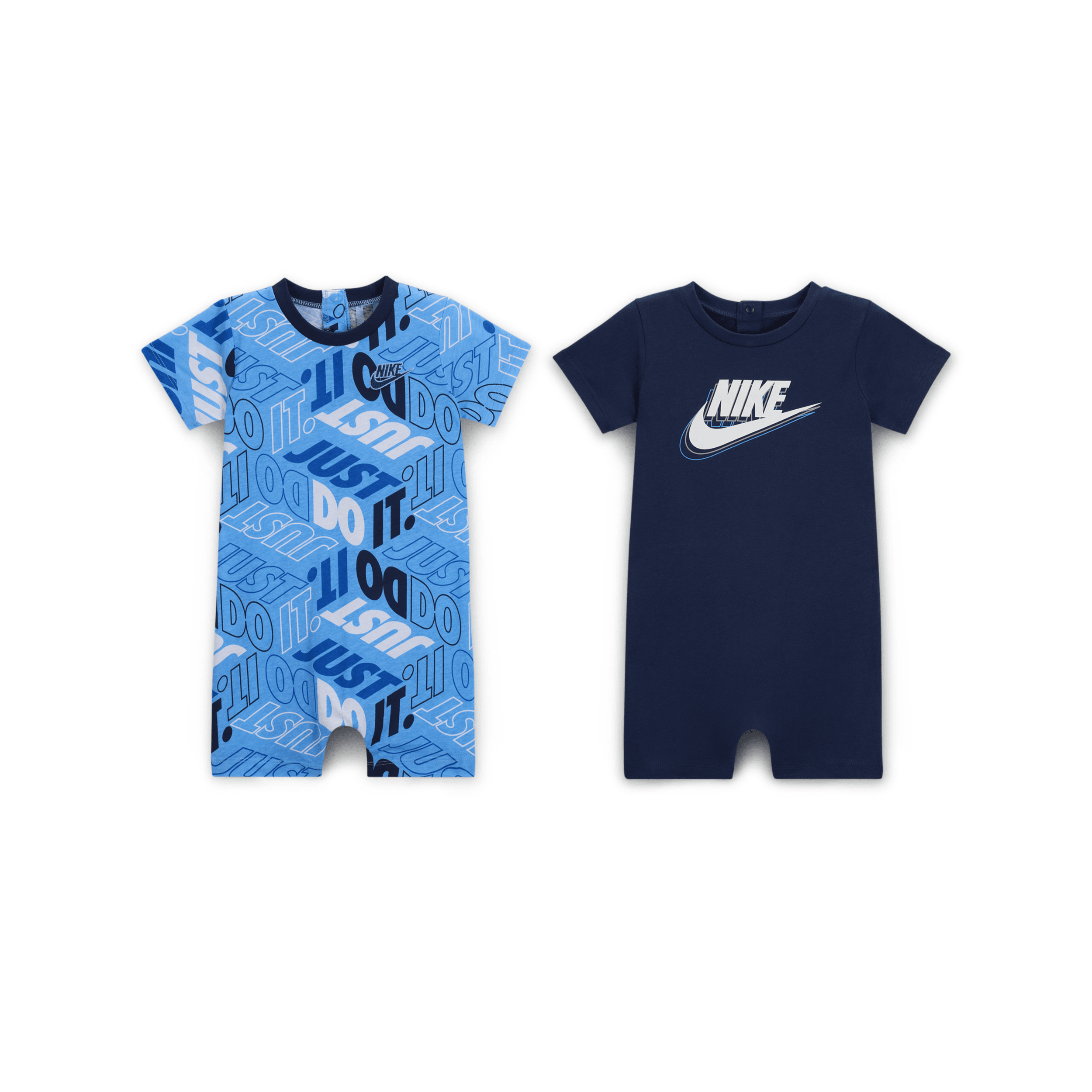 Nike Sportswear Baby (12-24m) 2-pack Rompers In Blue