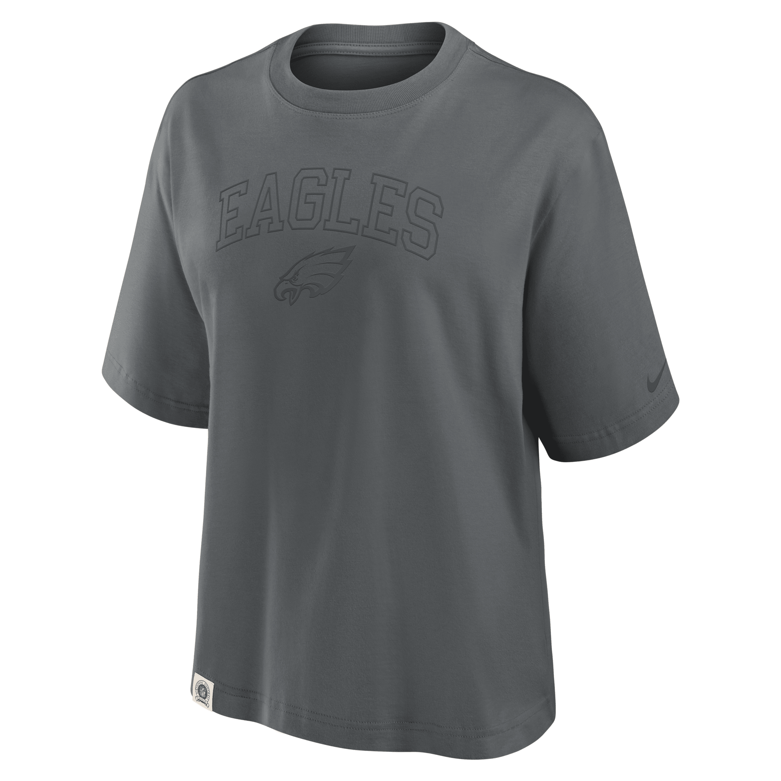 Nike Charcoal Philadelphia Eagles Glory Arch Boxy T-shirt In Gray