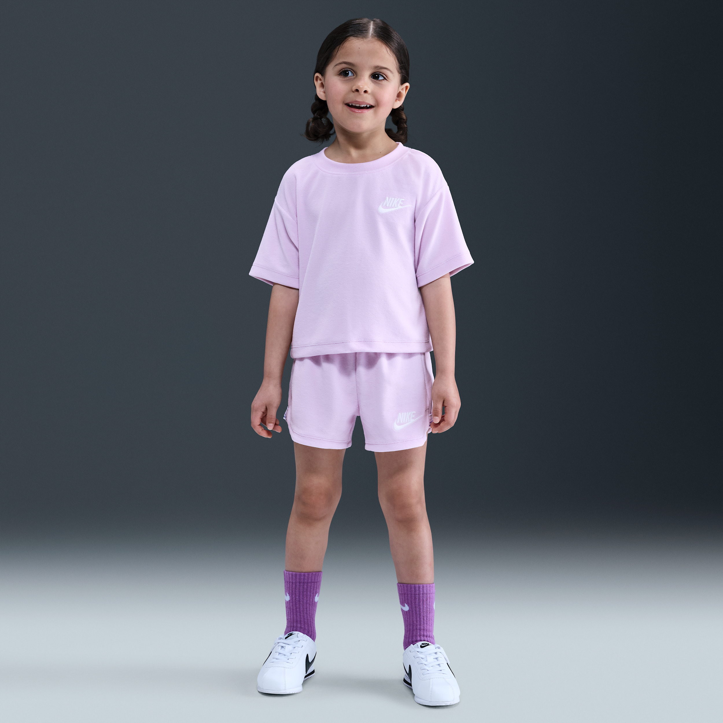 Nike Little Kids' "let's Roll" 2-piece Towel Terry Set