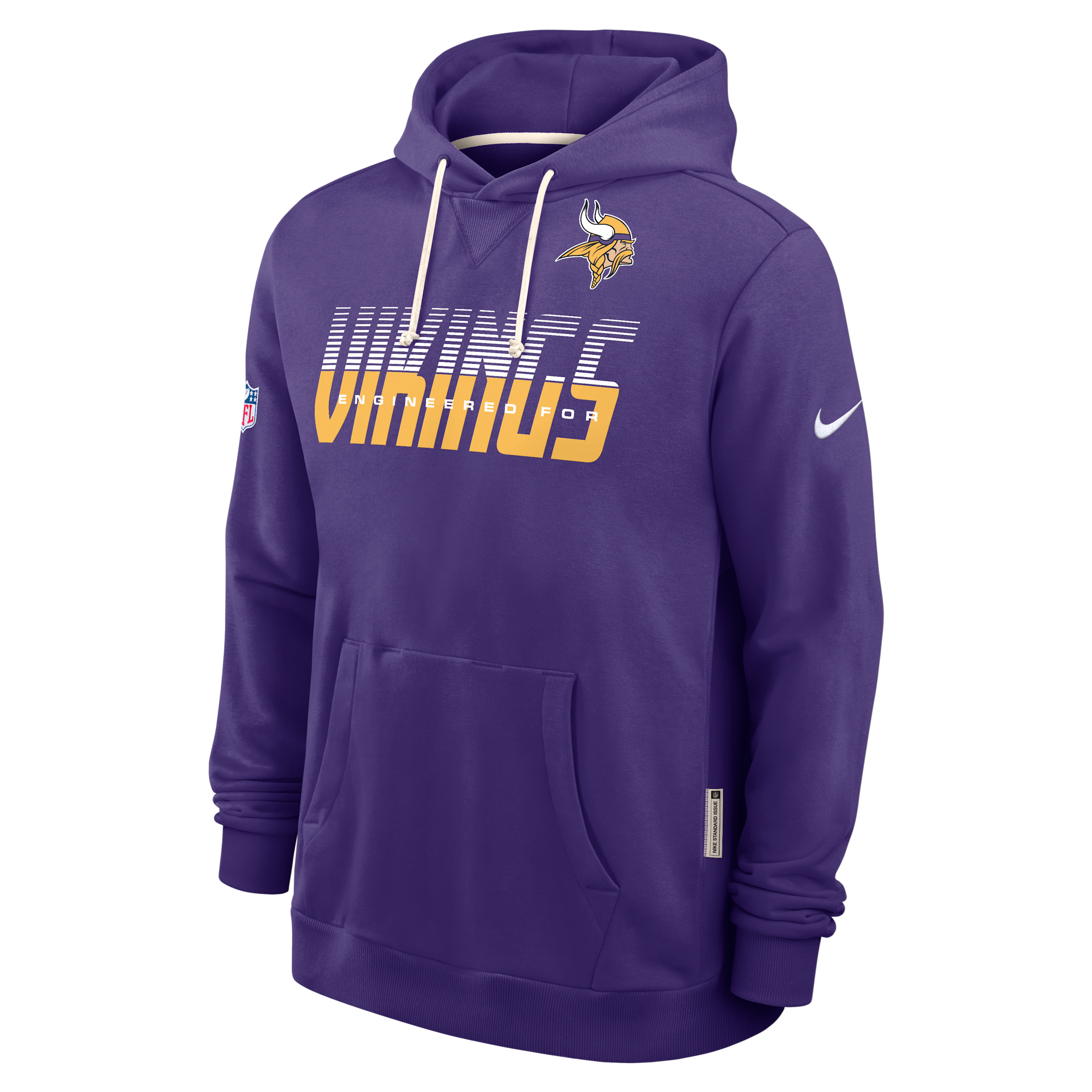 Minnesota Vikings Sideline Standard Issue Nike Men's Dri-FIT NFL Pullover Hoodie in Purple | 03AZ51L9M-SX8