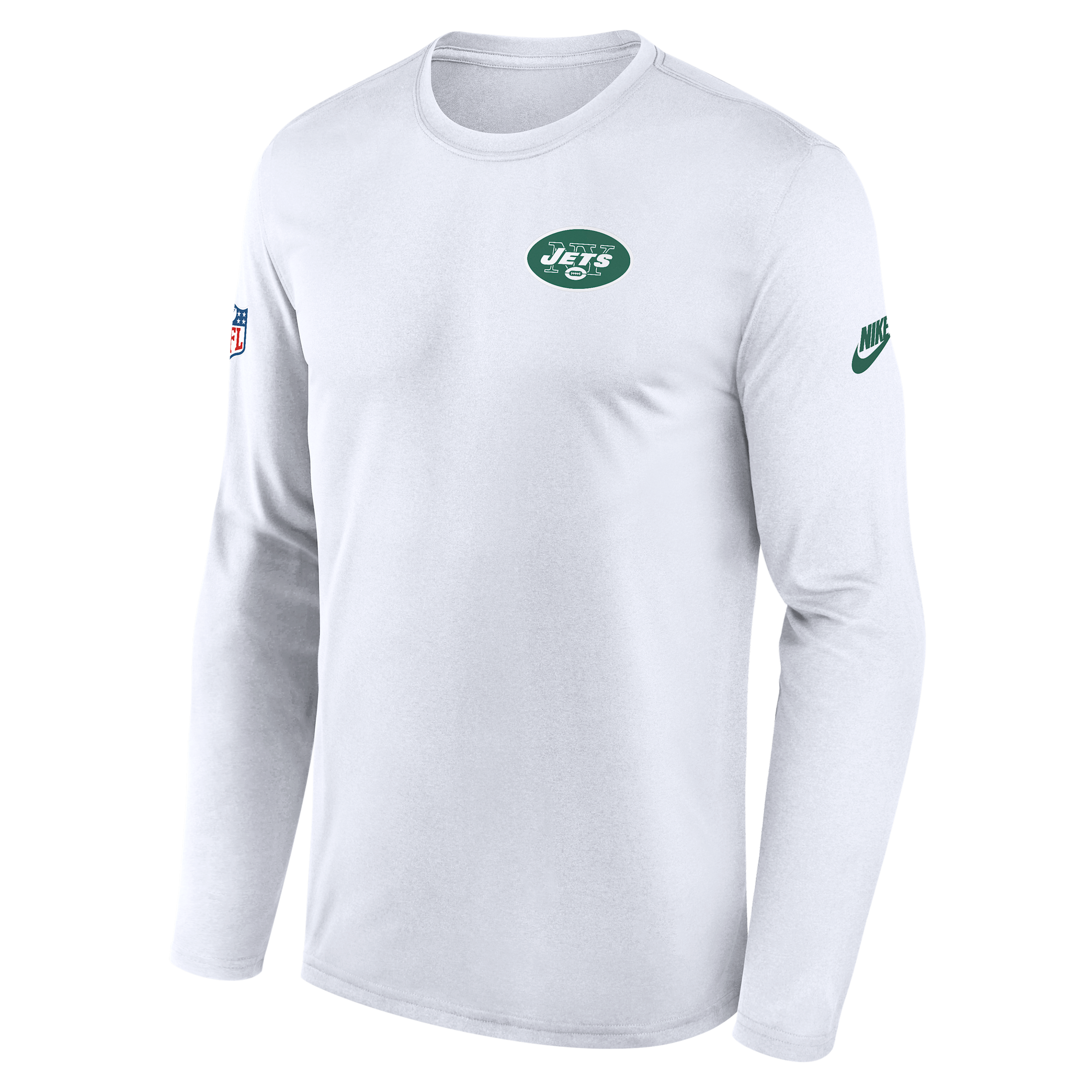 Nike White New York Jets Legend Small Logo Performance Long Sleeve T-shirt In White