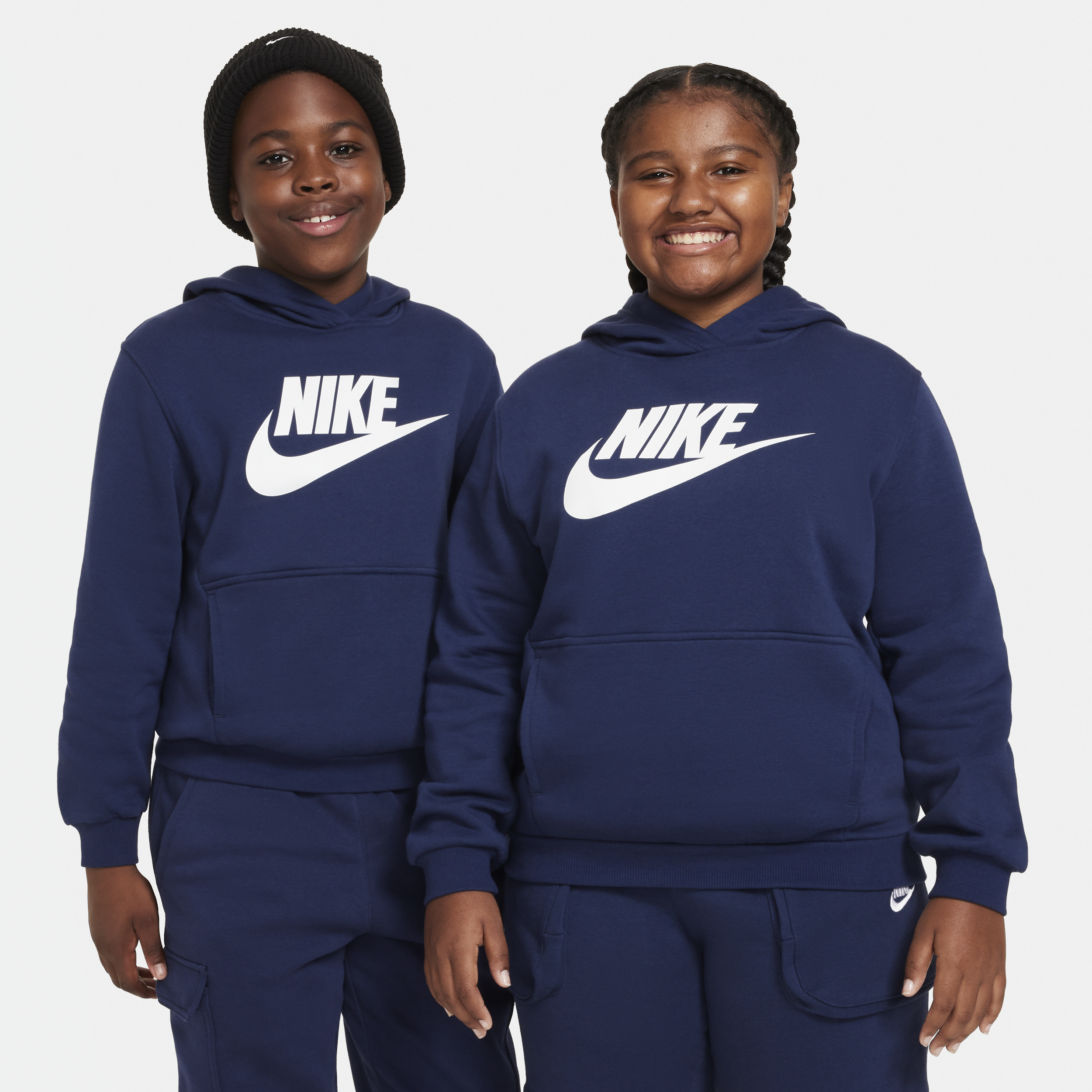 Nike Sportswear Club Fleece Big Kids' Hoodie (extended Size) In Blue