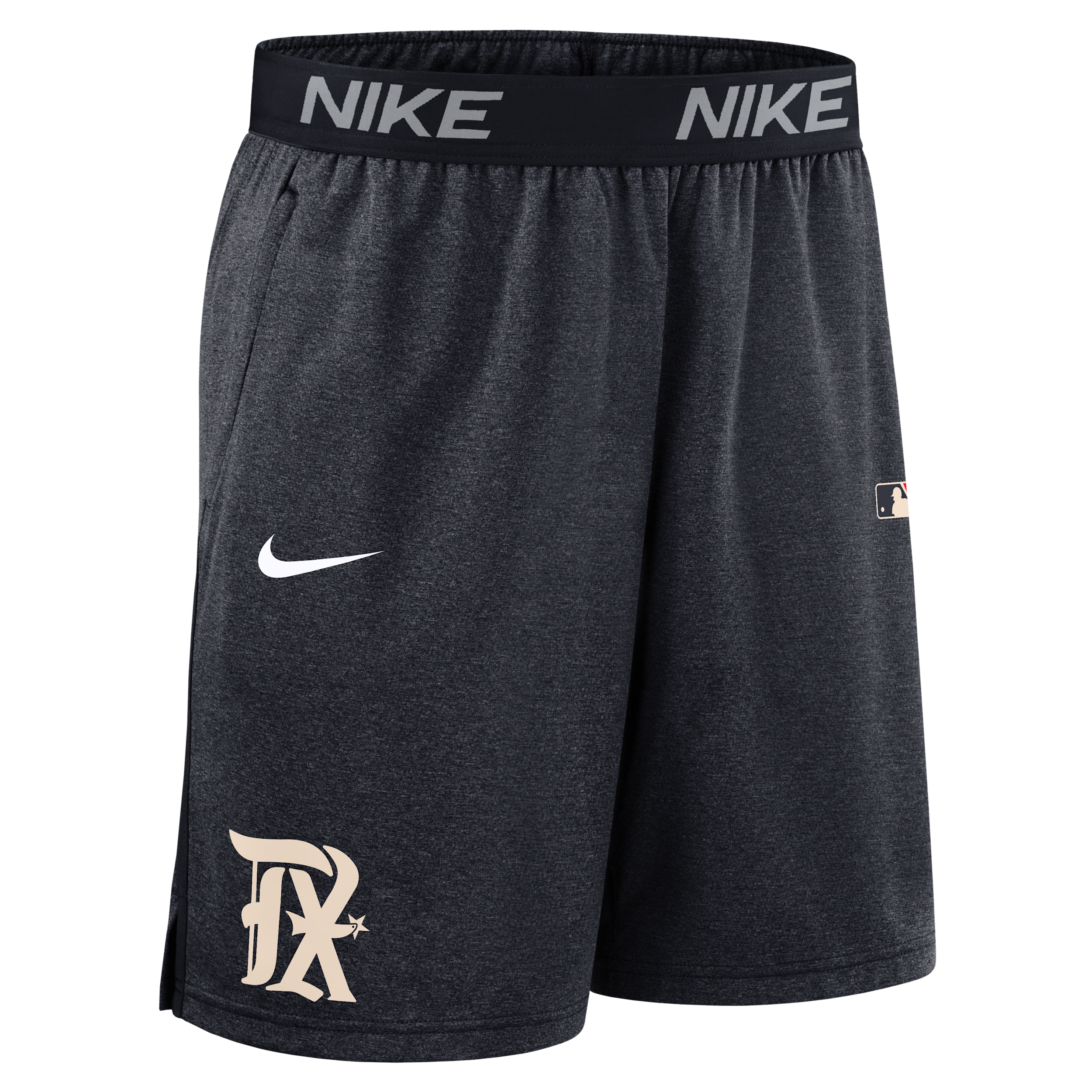 Nike Texas Rangers Authentic Collection City Connect Men's Dri-fit Mlb Shorts In Black