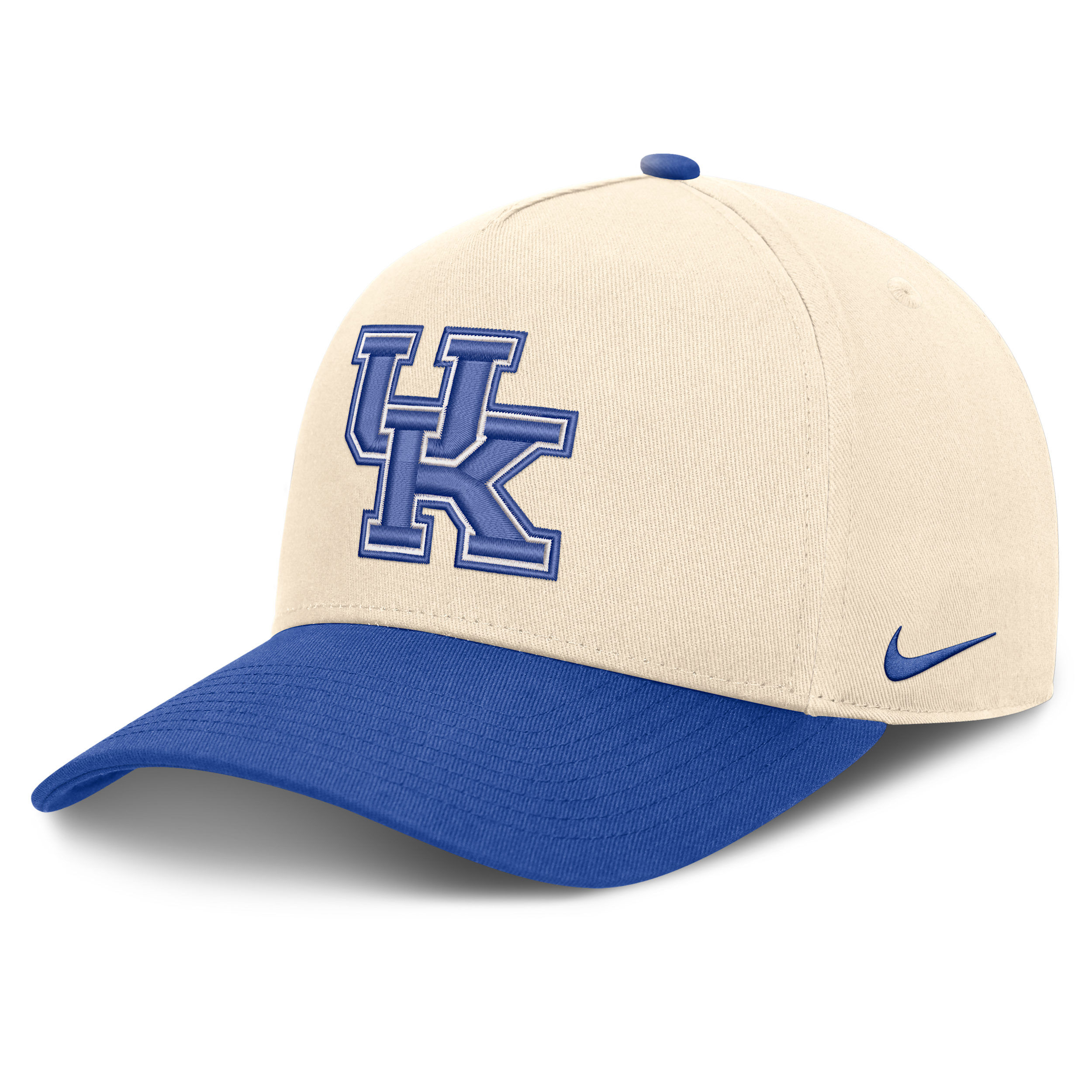 Nike Men's and Women's Natural/Royal Kentucky Wildcats Campus Prep Rise Adjustable Hat - Natural, Royal