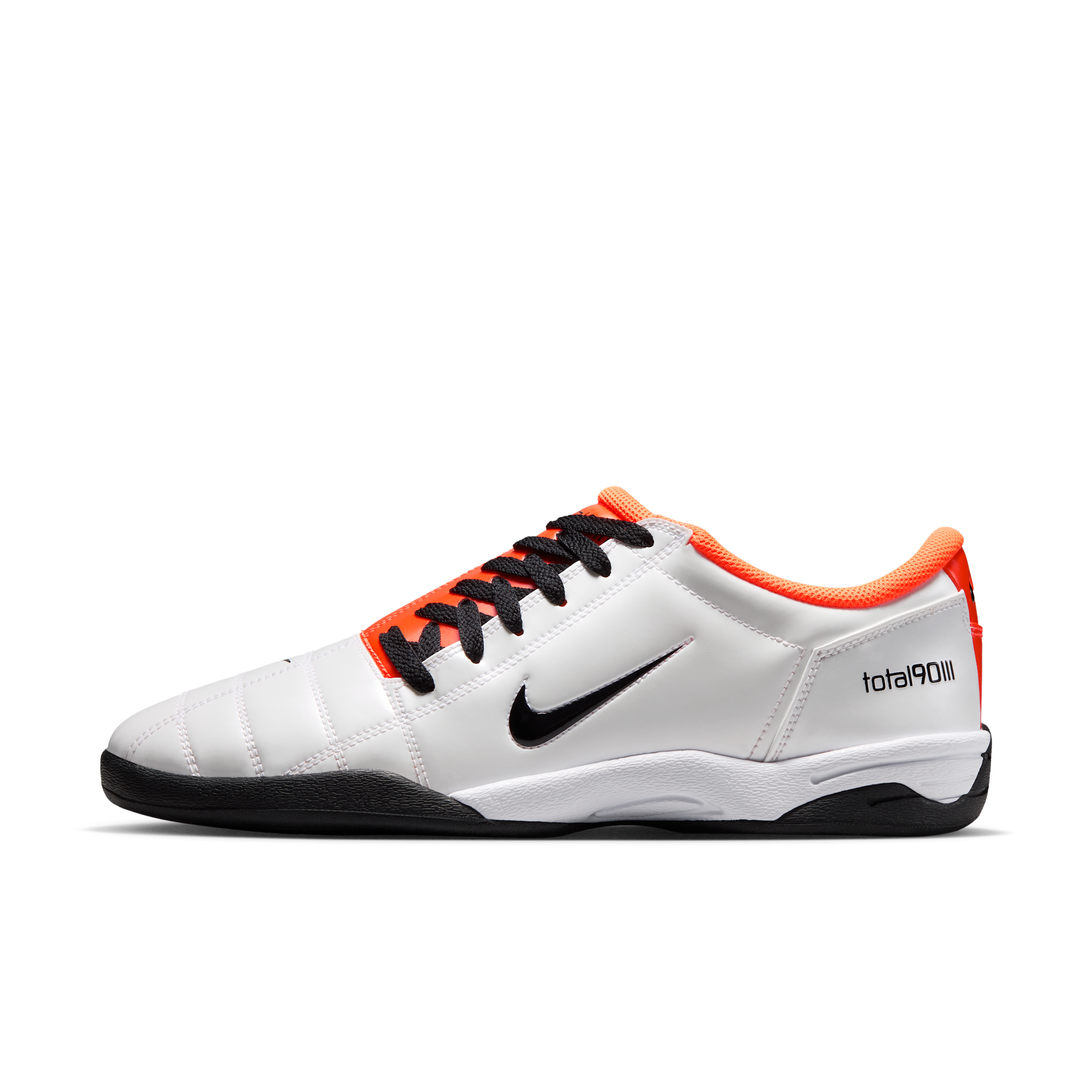 Nike Men's Total 90 Casual Shoes in White/Total Orange/Black Size: 11.0
