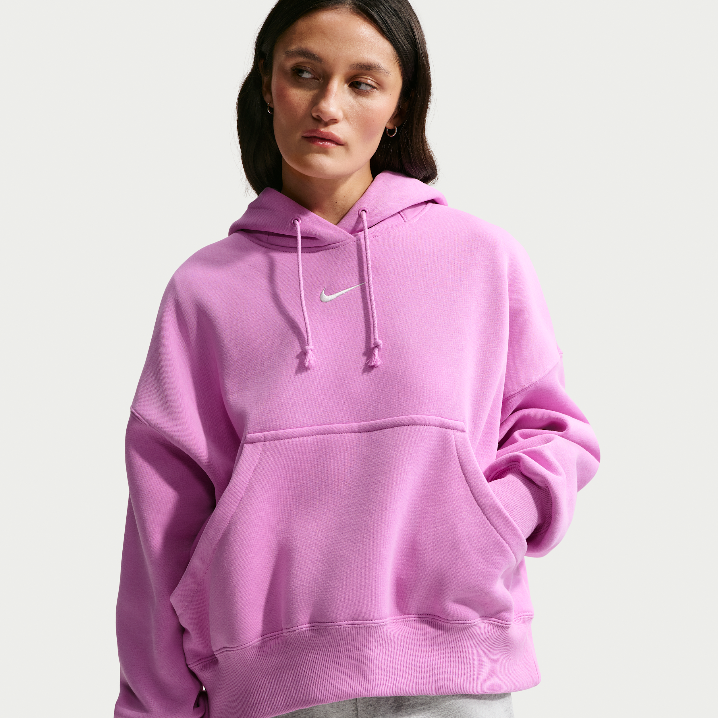 Women's Nike Sportswear Phoenix Fleece Over-Oversized Pullover Hoodie in Purple | DQ5858-503