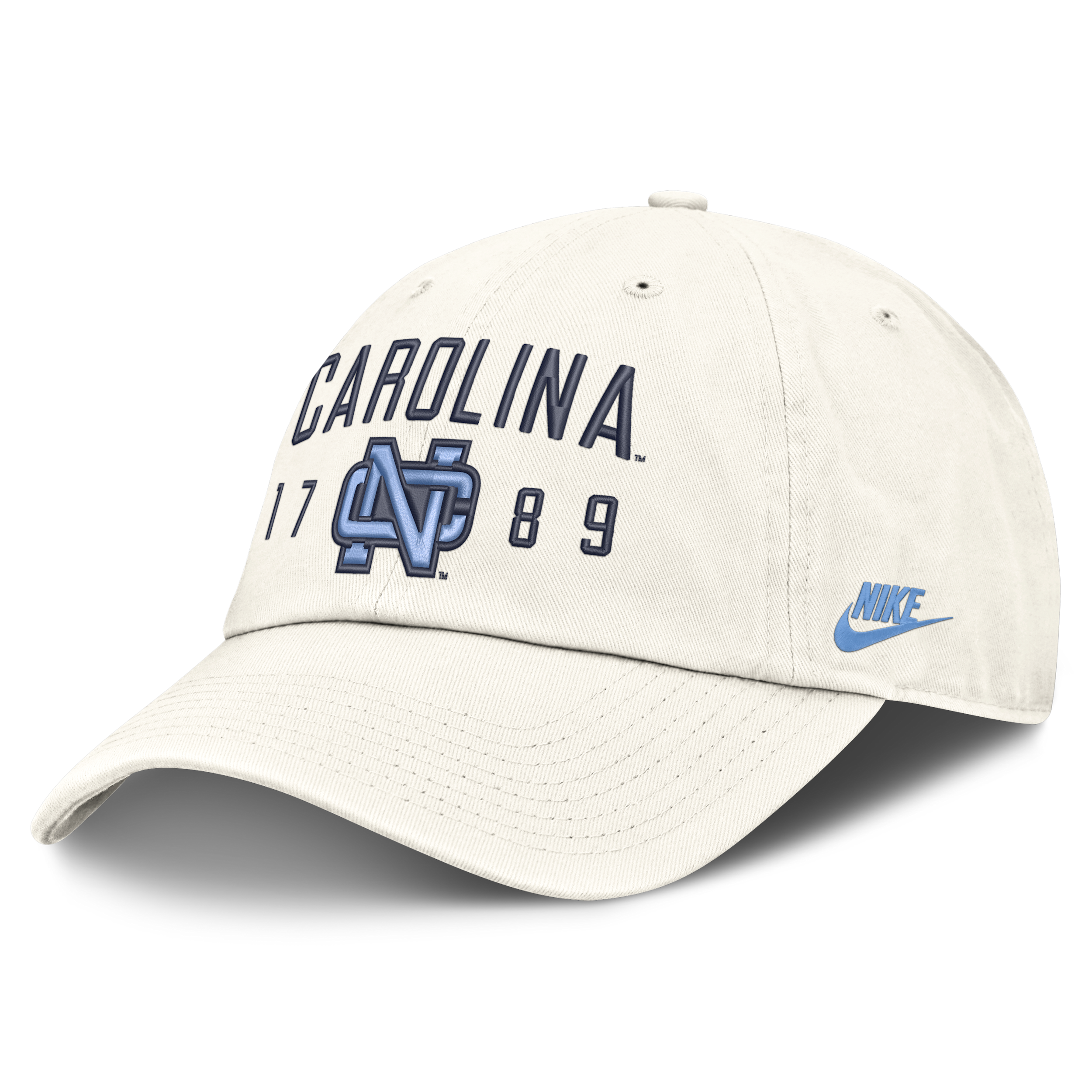 North Carolina Natural Club Nike Men's College Adjustable Hat in White | NC0111KNCV-3WA