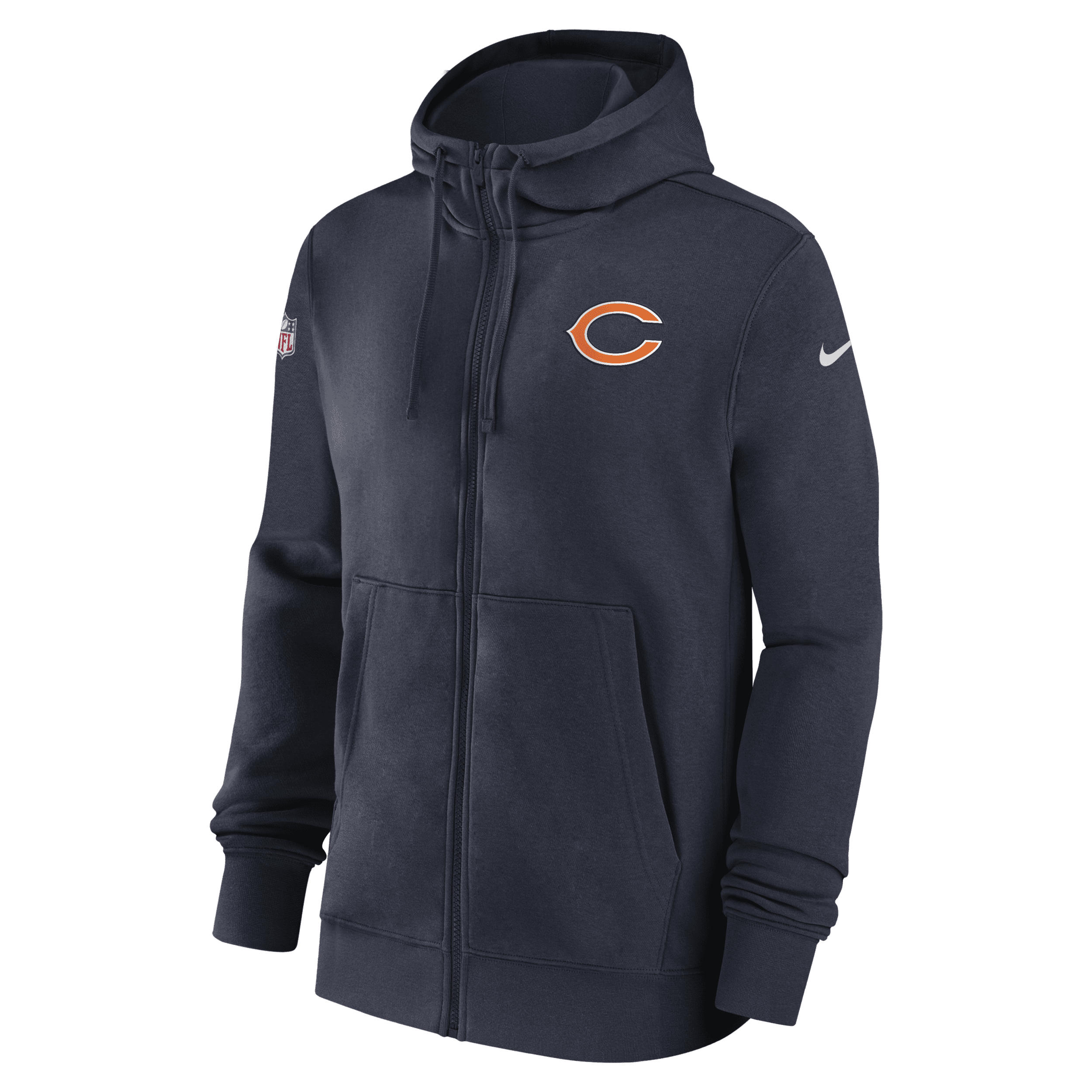 Nike Chicago Bears Sideline Club Menâ€™s Men's Nfl Full-zip Hoodie