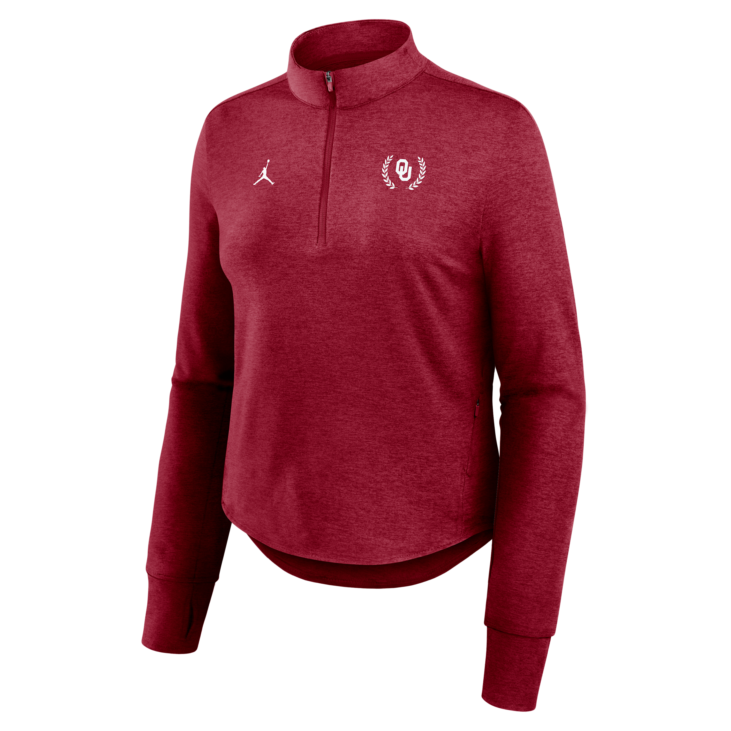 Nike Women's Oklahoma Swift Jordan Brand Dri-FIT College Half-Zip Top in Red | 0JPM69WOKN-TT1
