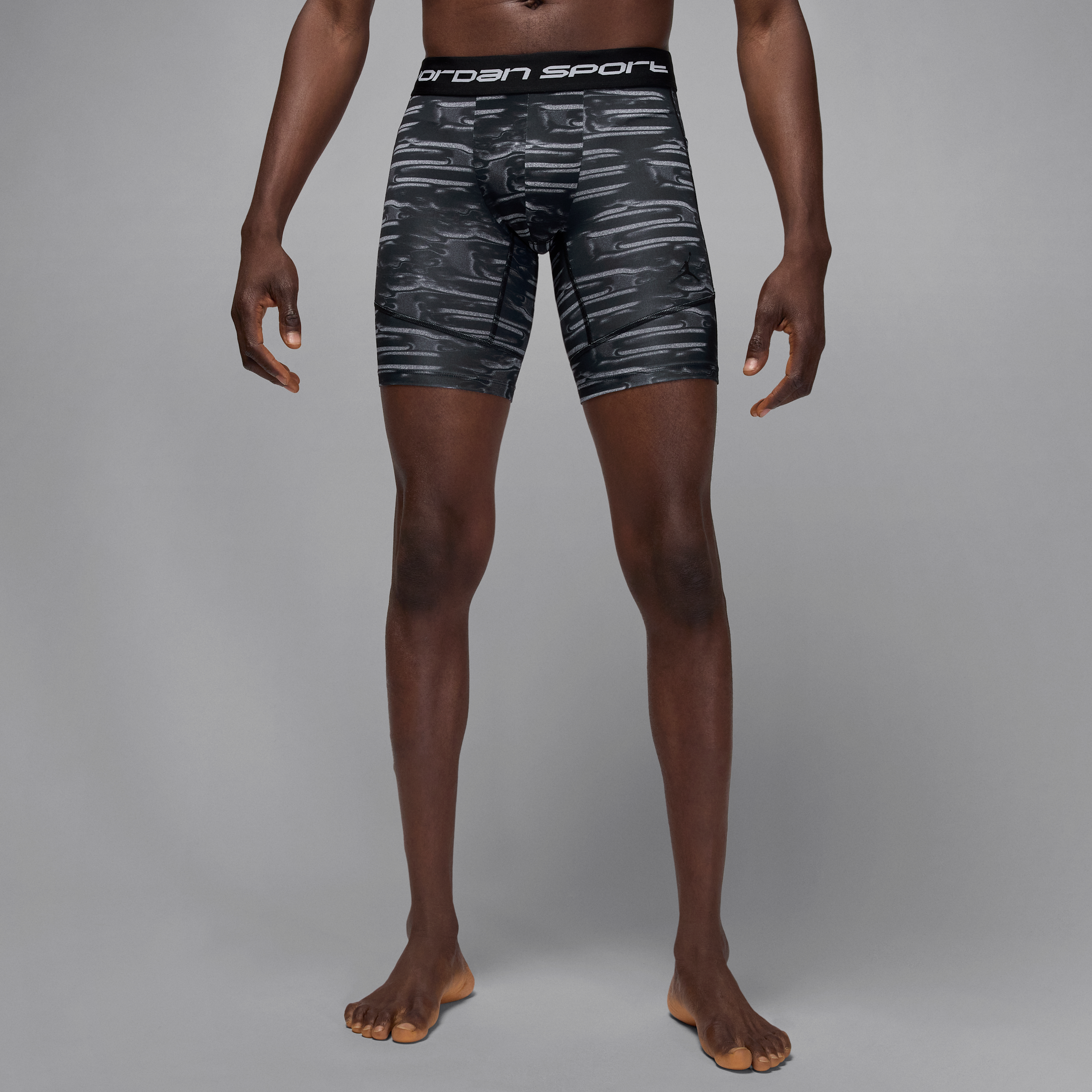 Jordan Men's  Sport Dri-fit Printed Base Layer Shorts In Gray
