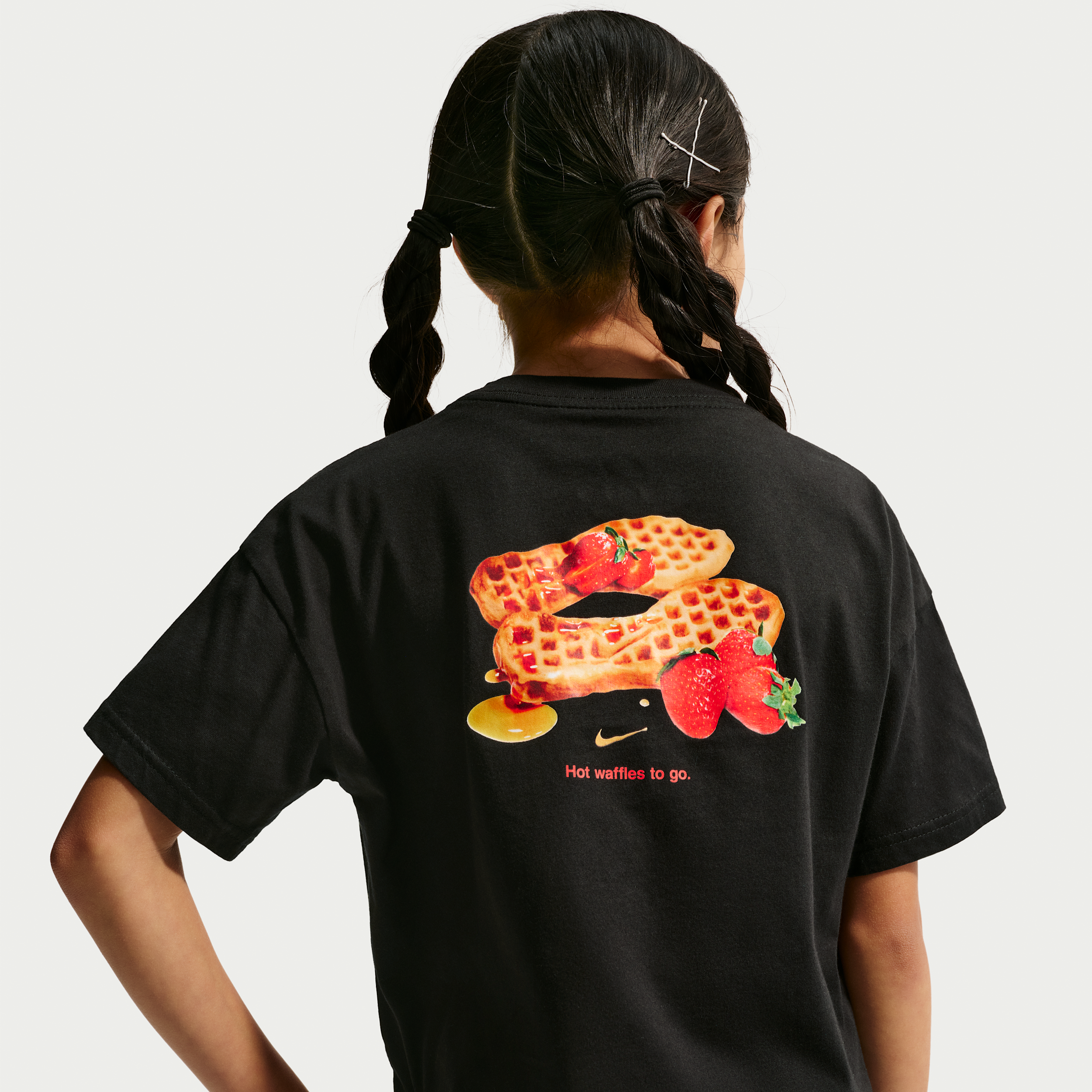 Nike Sportswear Big Kids' (Girls') T-Shirt in Black | IO2024-010