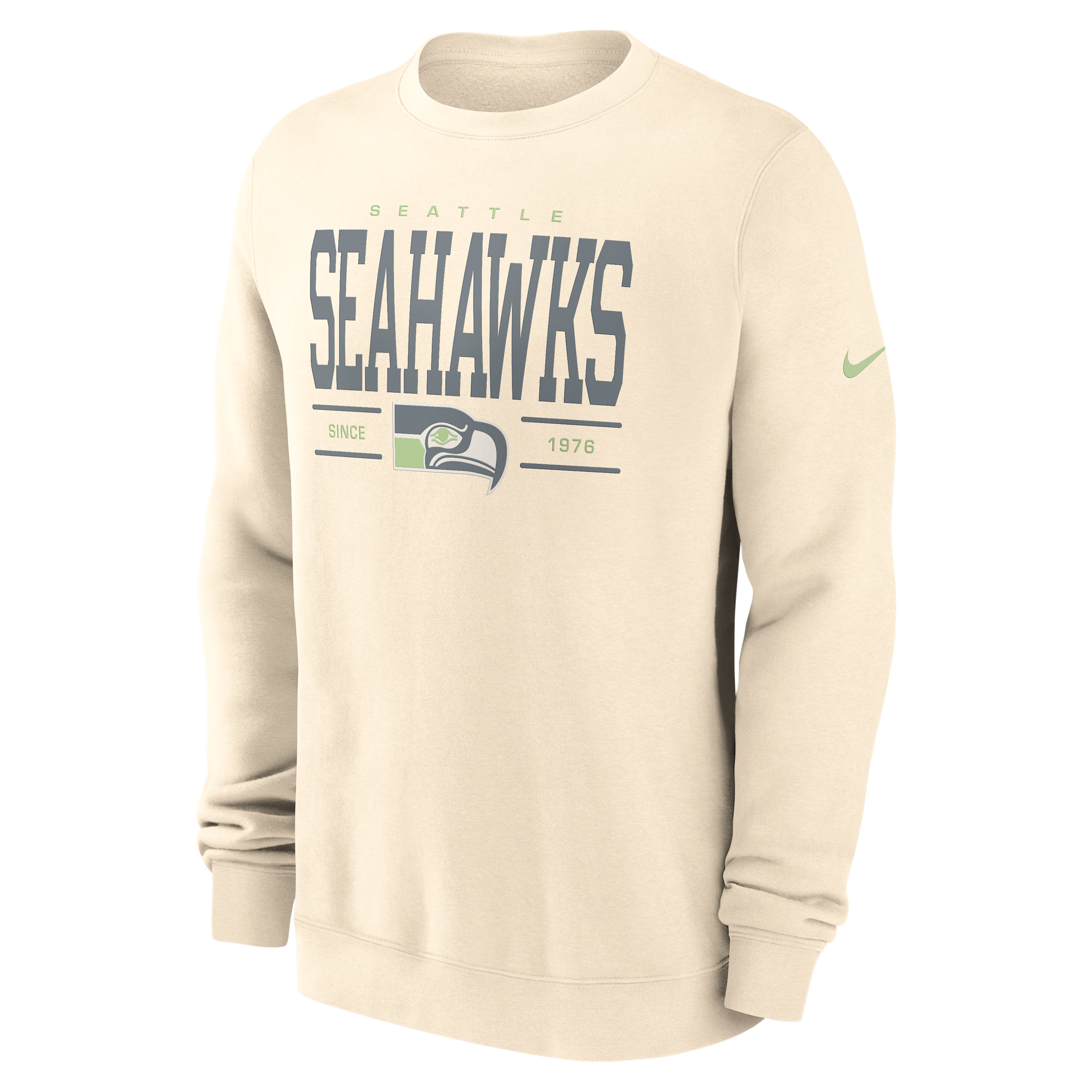 Seattle Seahawks Club Nike Men's NFL Pullover Crew in Brown | NKPV15AV78-Y9M