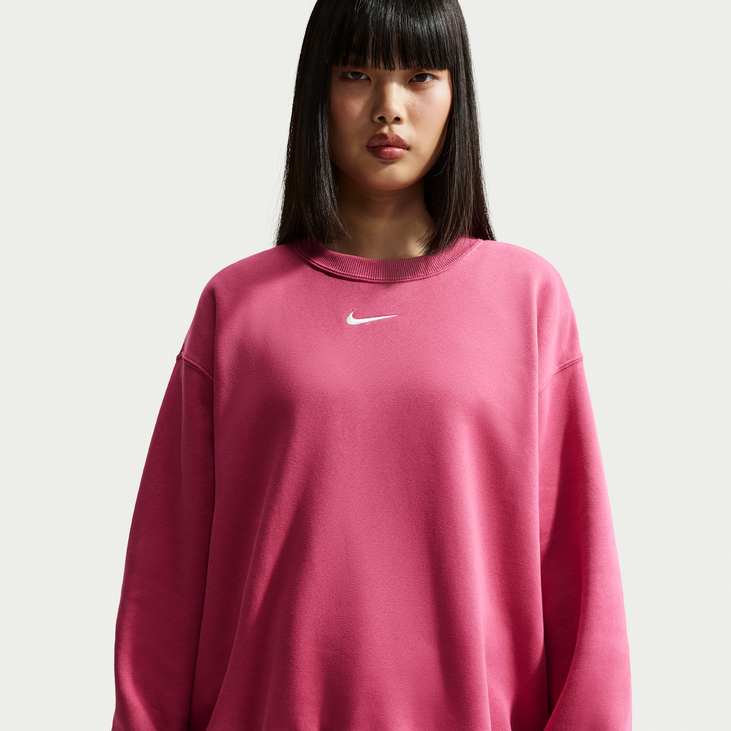 Nike Women's  Sportswear Phoenix Fleece Oversized Crew-neck Sweatshirt In Pink