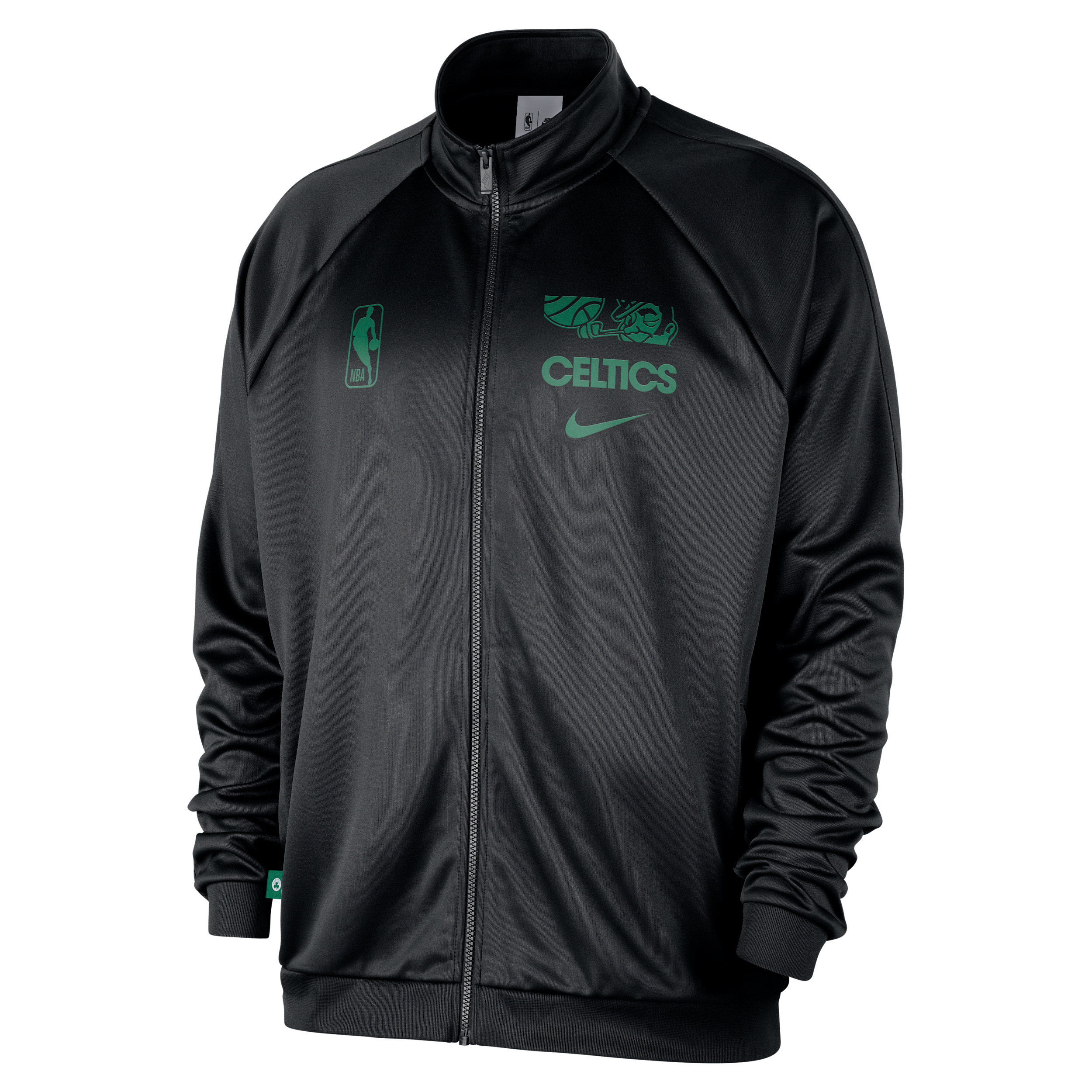 Boston Celtics Club Courtside Nike Men's NBA Poly-Knit Track Jacket in Black | IB1500-010