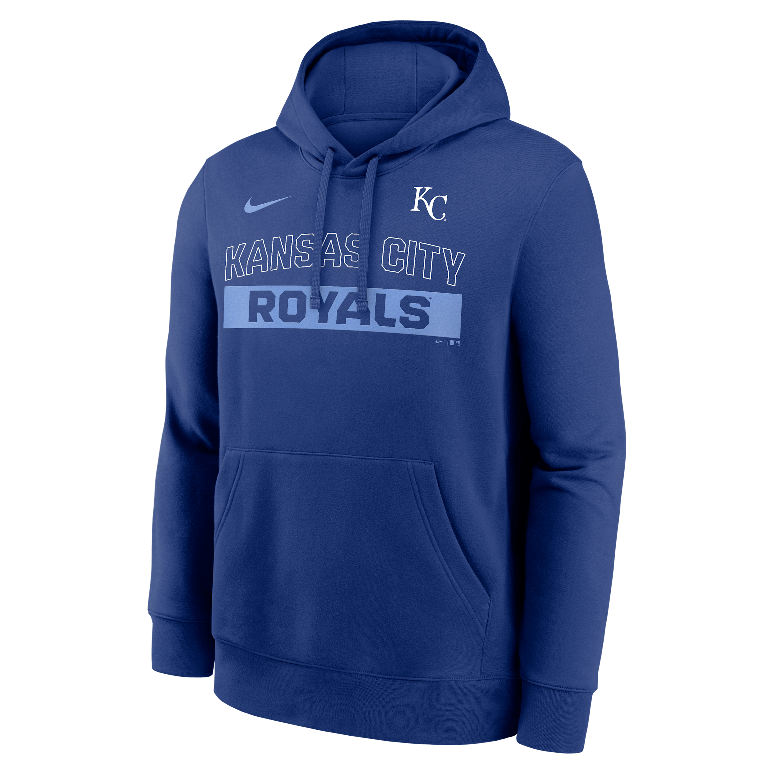 Kansas City Royals Club Nike Men's MLB Pullover Hoodie in Blue | NKDK4EWROY-2VW