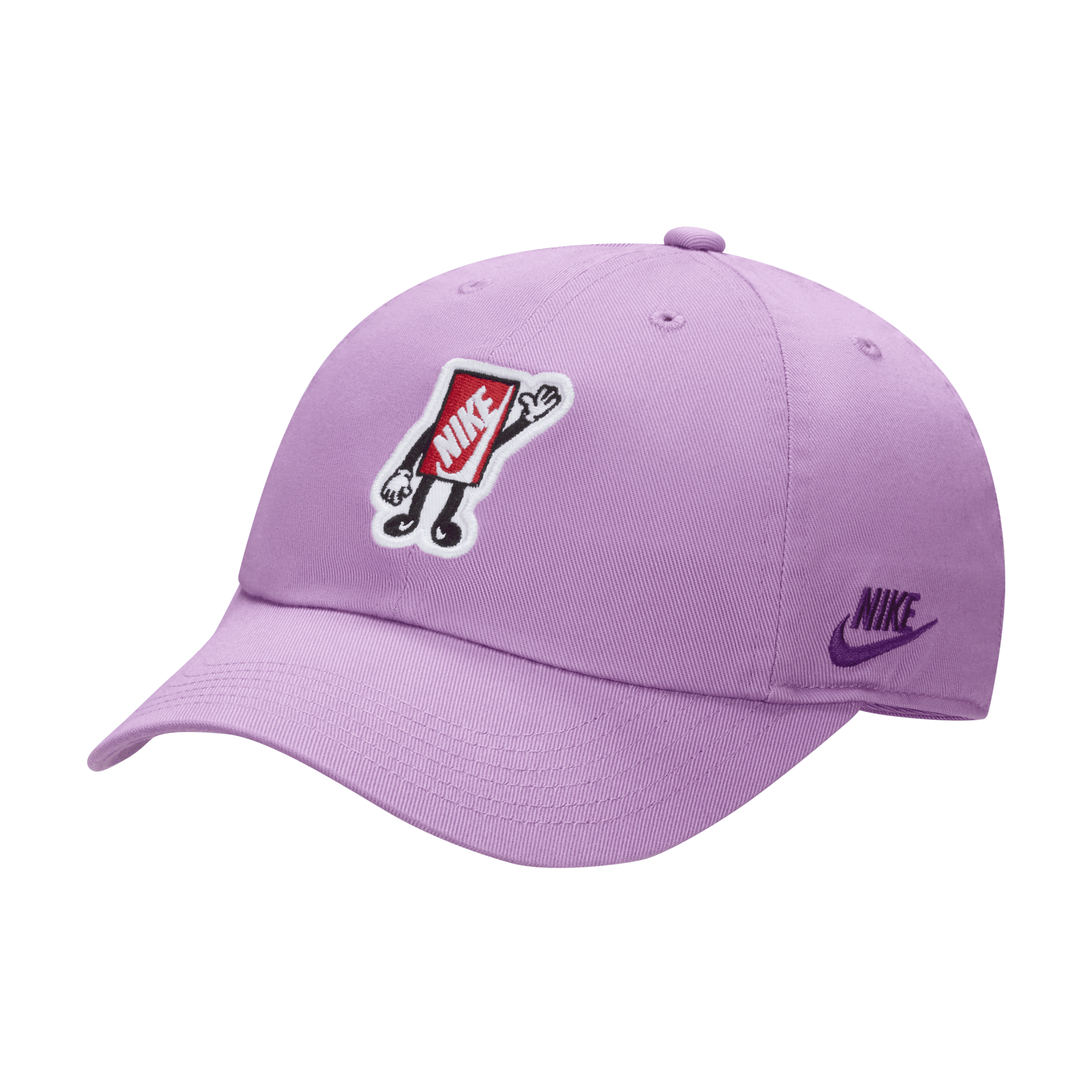 Nike Club Kids' Adjustable Unstructured Boxy Cap In Purple