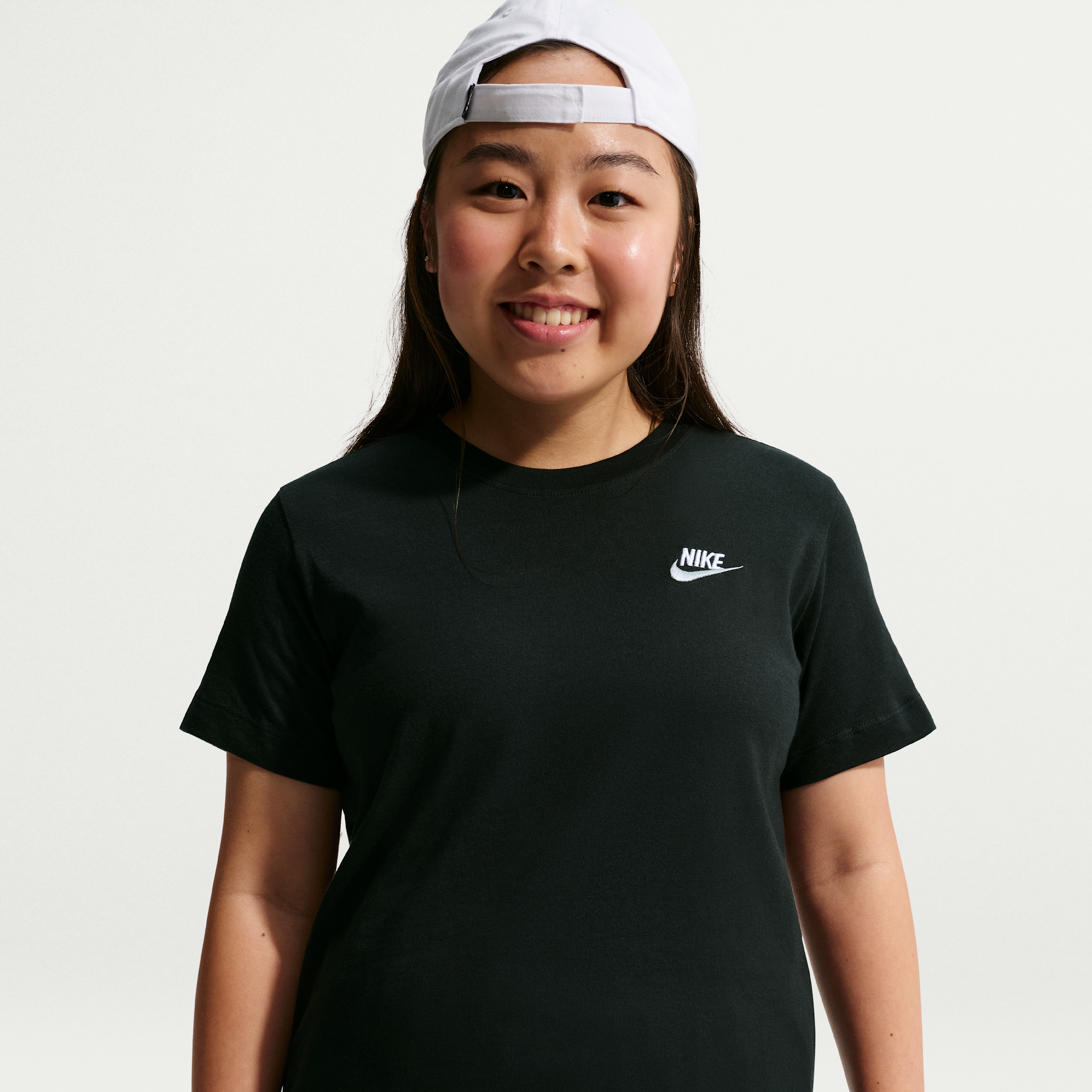 Nike Sportswear Big Kids' T-Shirt (Extended Size) in Black | HQ4509-011