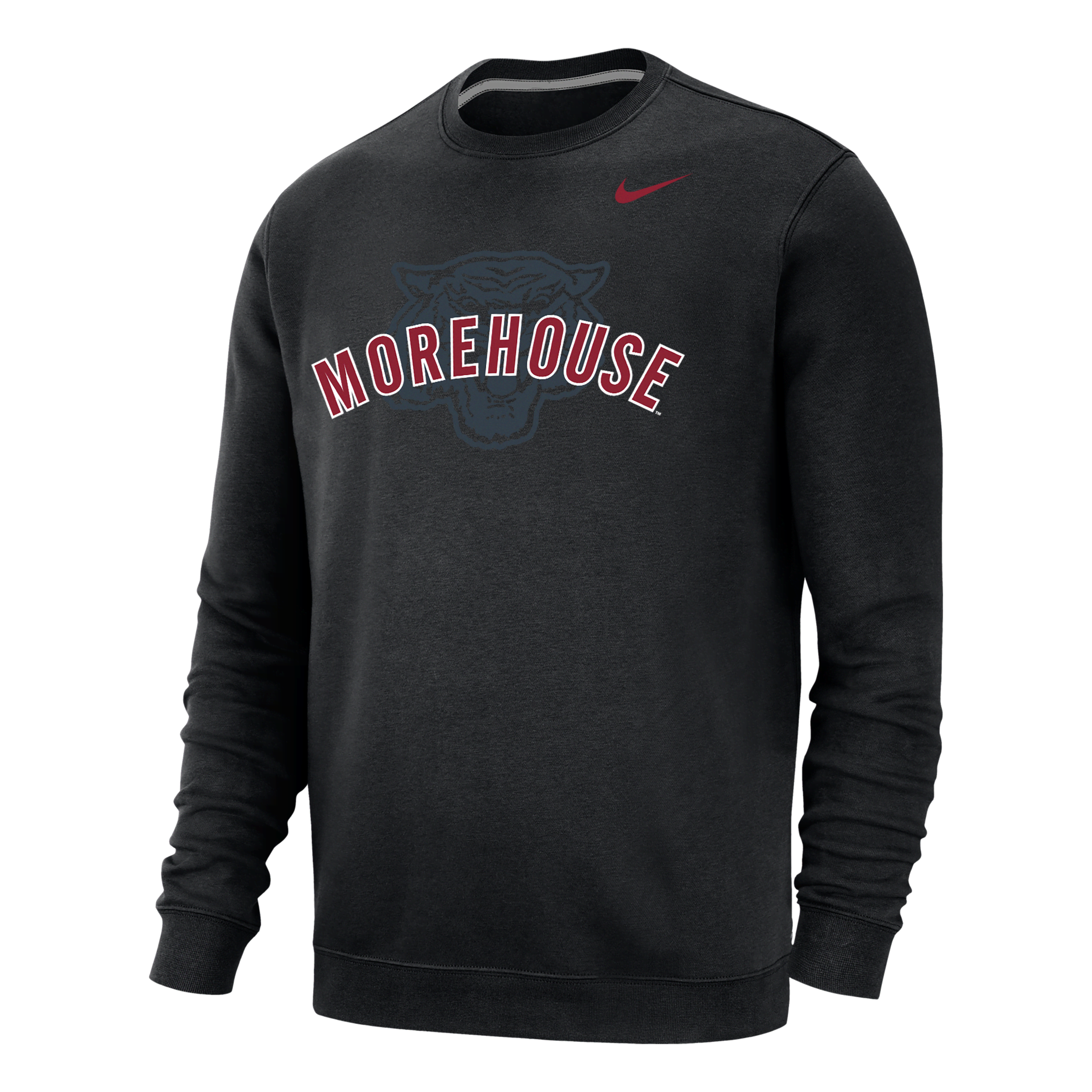 Nike Men's College Club Fleece (morehouse) Sweatshirt In Black