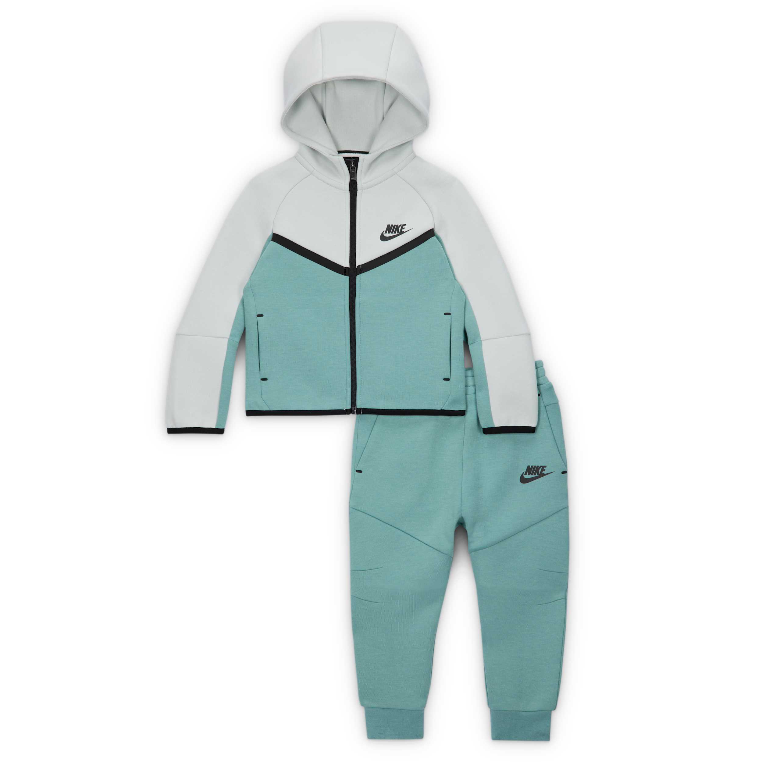 Nike Sportswear Baby Tech Fleece 2-piece Full-zip Set In Green