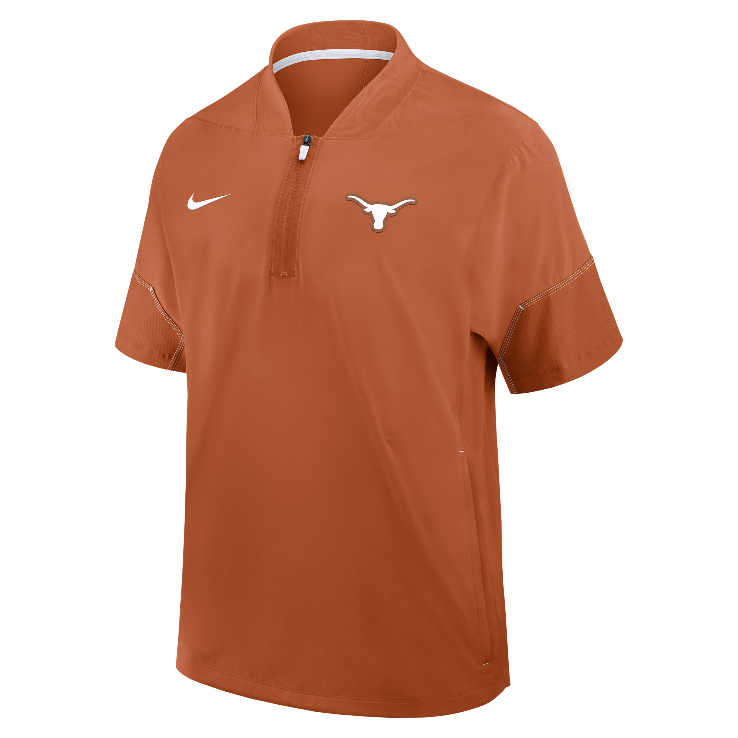 Nike Men's Texas Orange Texas Longhorns 2026 Sideline Short Sleeve Quarter-Zip Coaches Jacket - Texas Orange