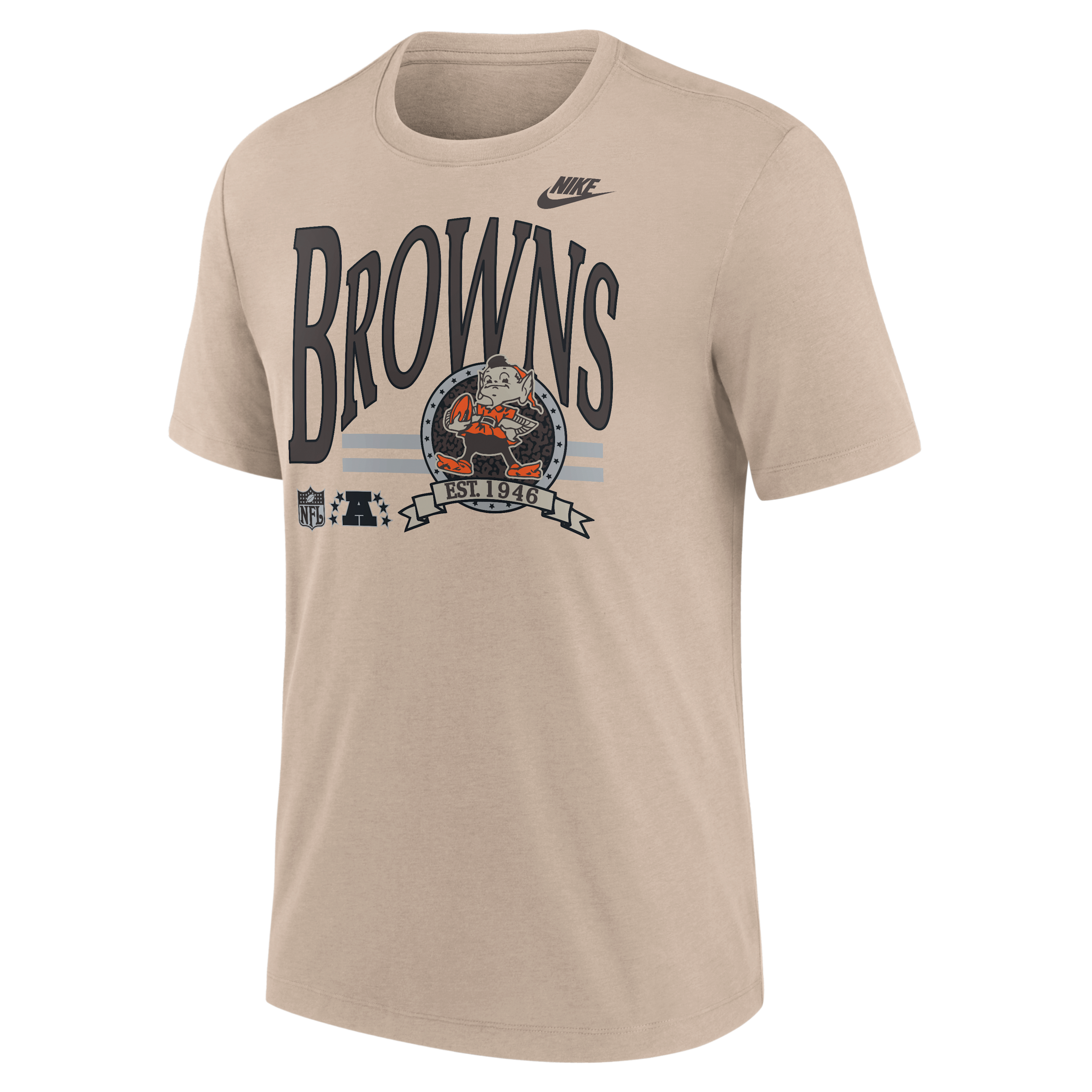 Cleveland Browns Rewind Nike Men's NFL T-Shirt in Brown | NJFD05Y93V-KCB
