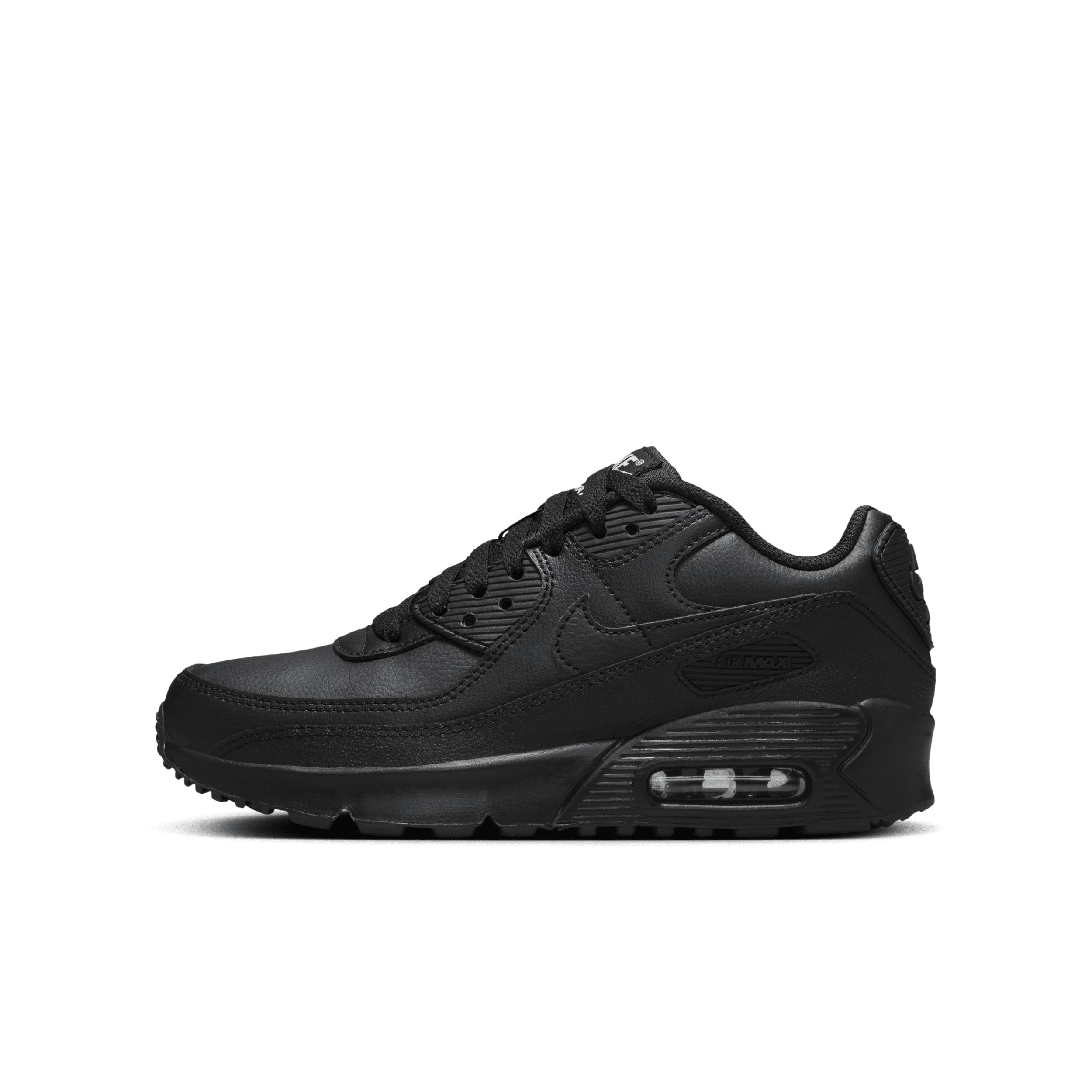 Nike Air Max 90 Big Kids' Shoes In Black