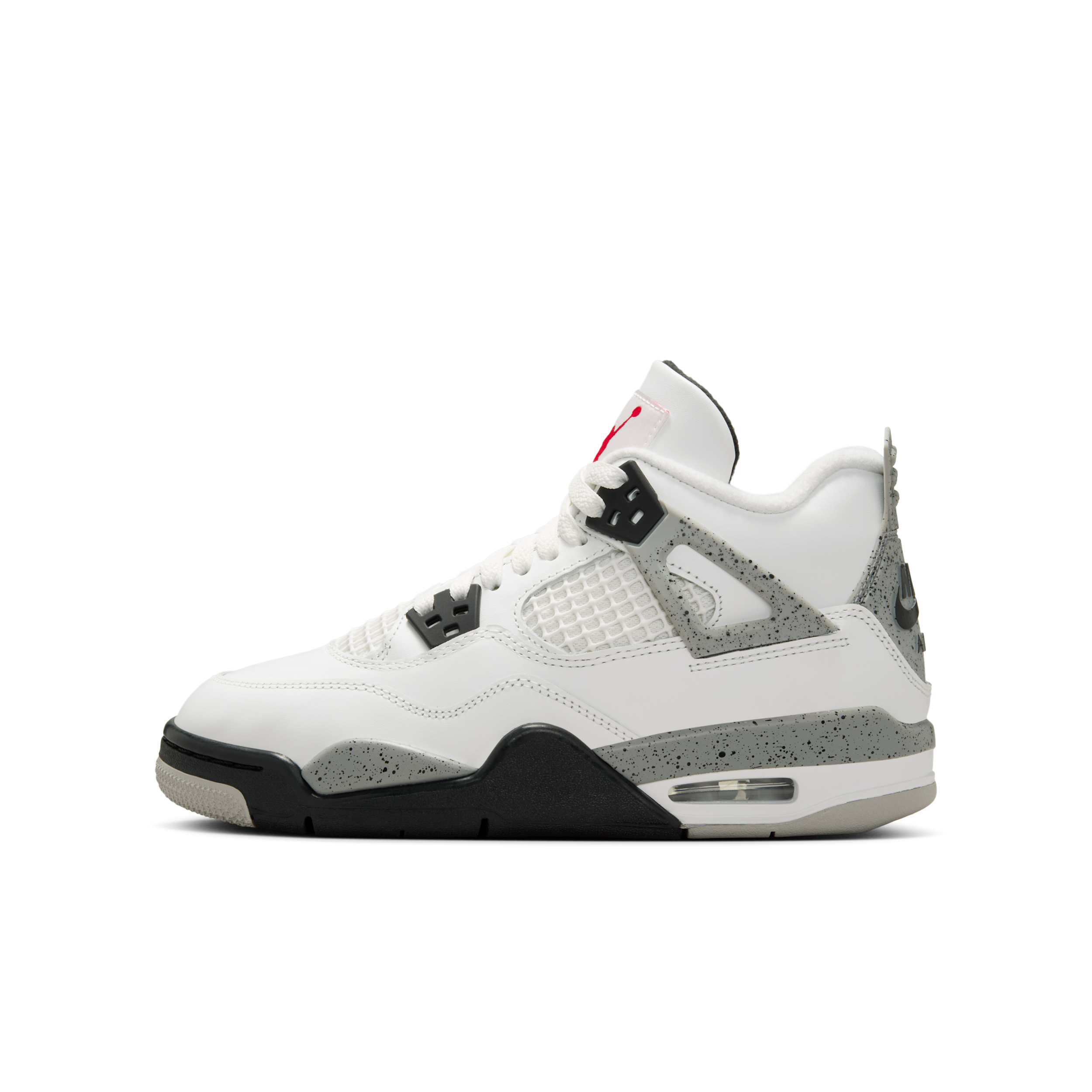 Jordan Air 4 Retro "white Cement" Big Kids' Shoes In Multi