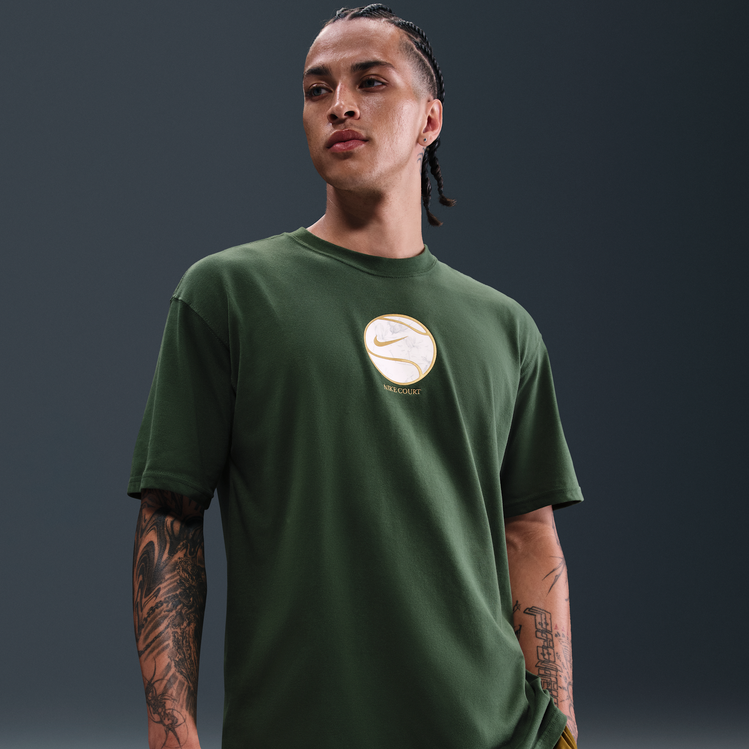 Nike Men's Court Dri-fit Max90 T-shirt In Green