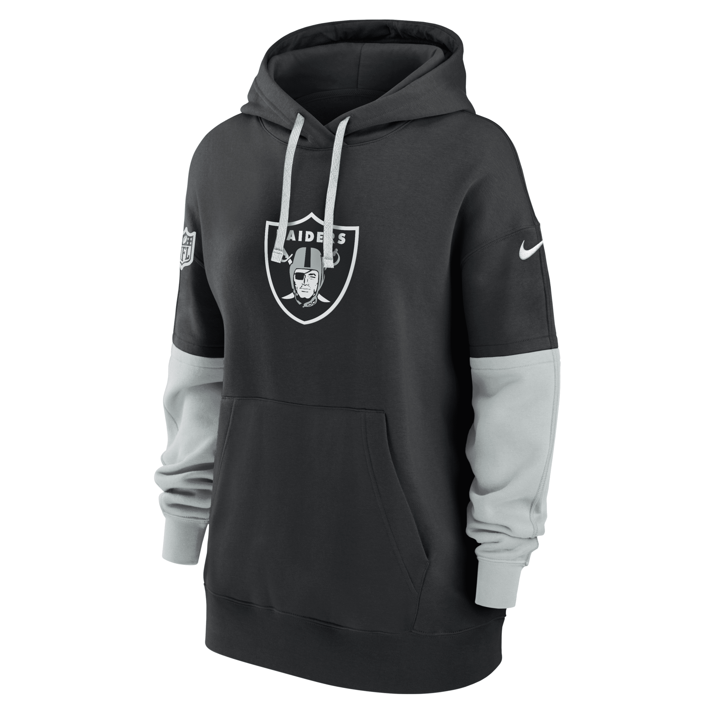 Nike Las Vegas Raiders Sideline Essential Women's Nfl Pullover Hoodie In Black