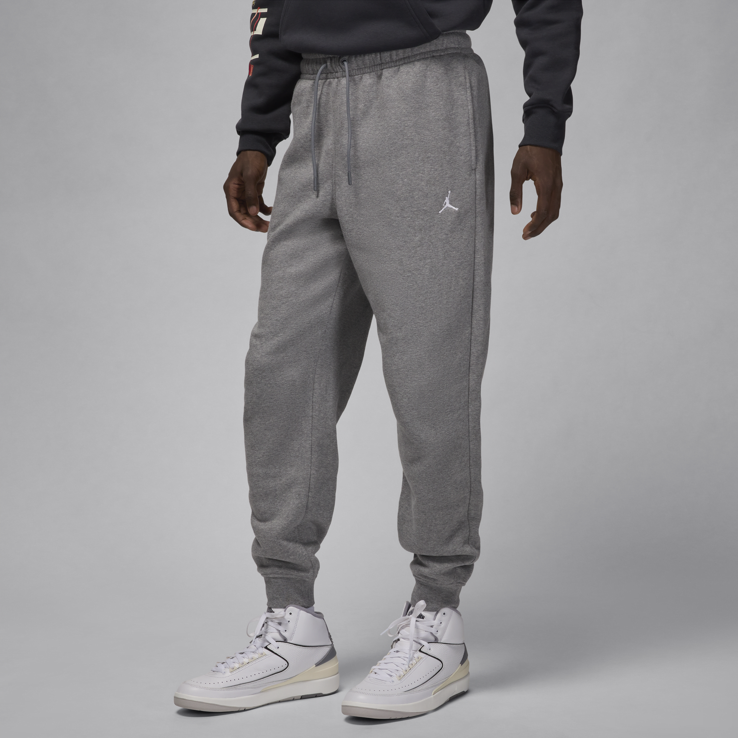Shop Jordan Men's Brooklyn Fleece Pants In Grey