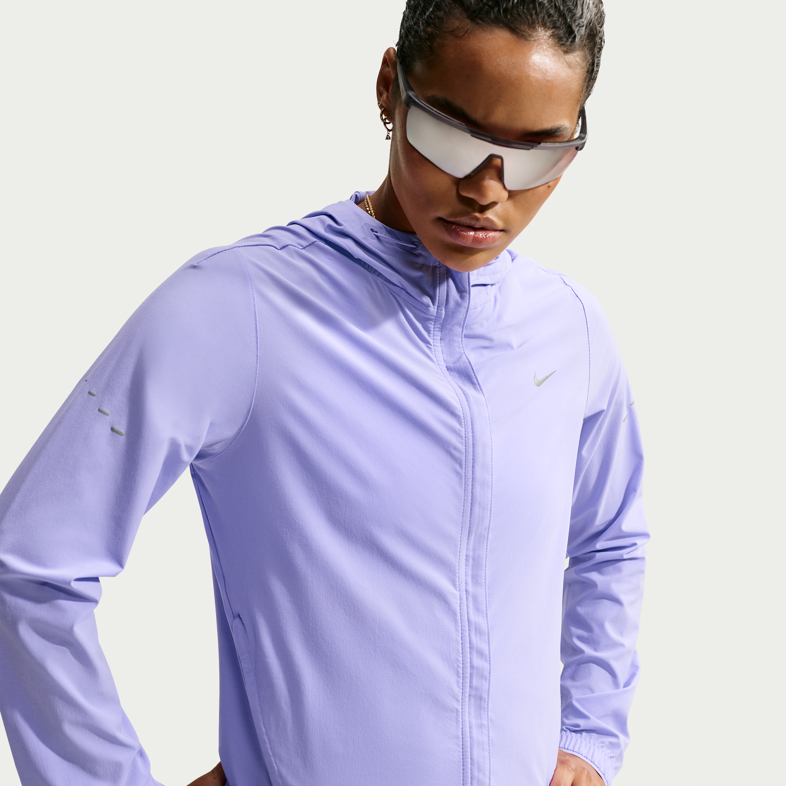 Nike Women's Swift Repel Packable Running Jacket in Purple | HQ0650-580