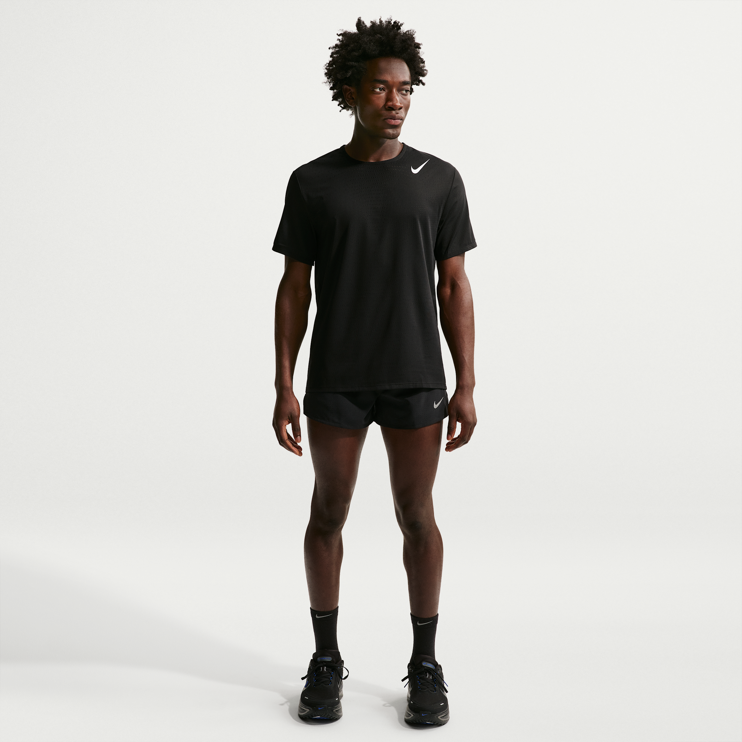 Nike Men's Fast Dri-FIT 3" Brief-Lined Running Shorts in Black | FN3355-010
