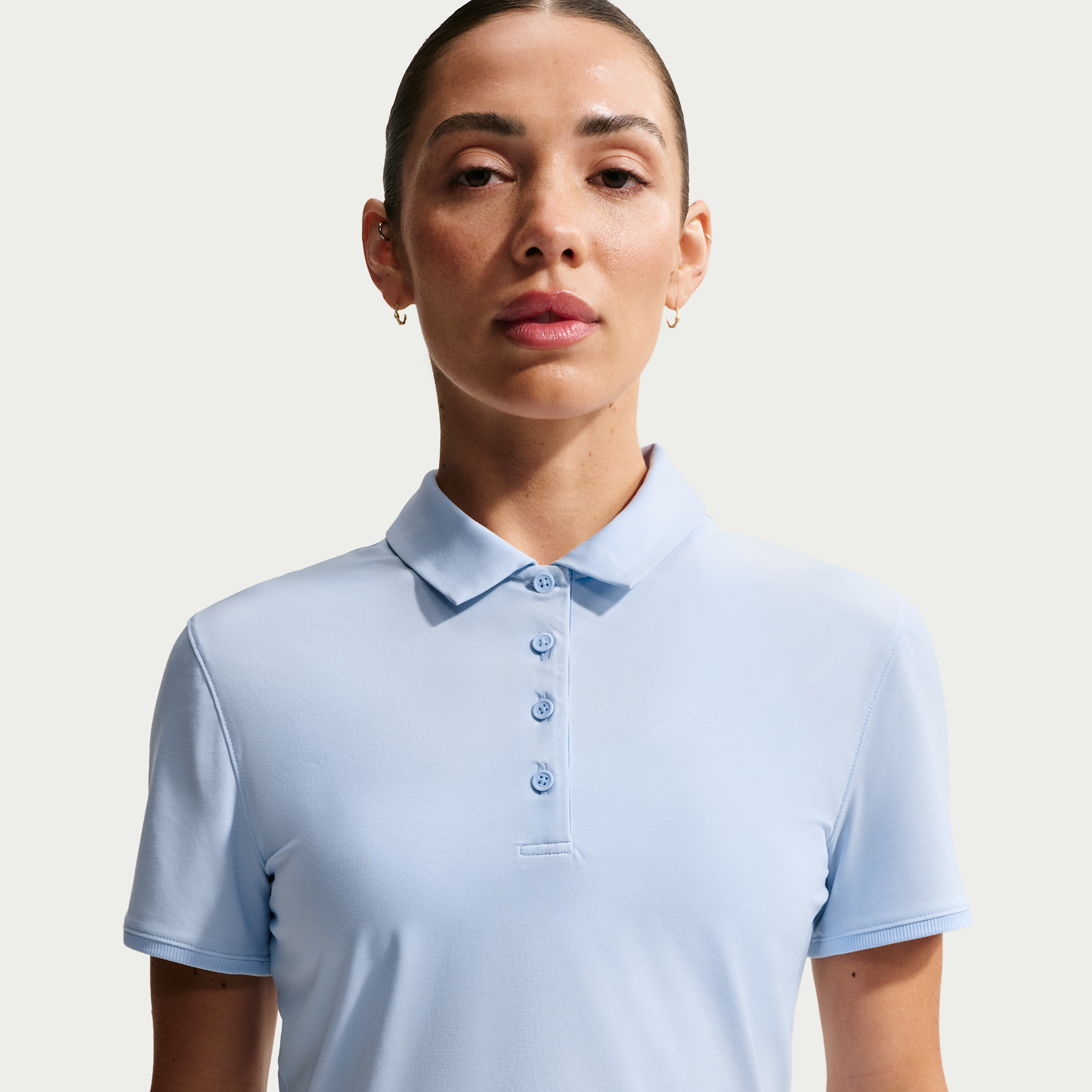 Nike Women's Victory Dri-FIT Short-Sleeve Cropped Golf Polo in Blue | IH0519-407