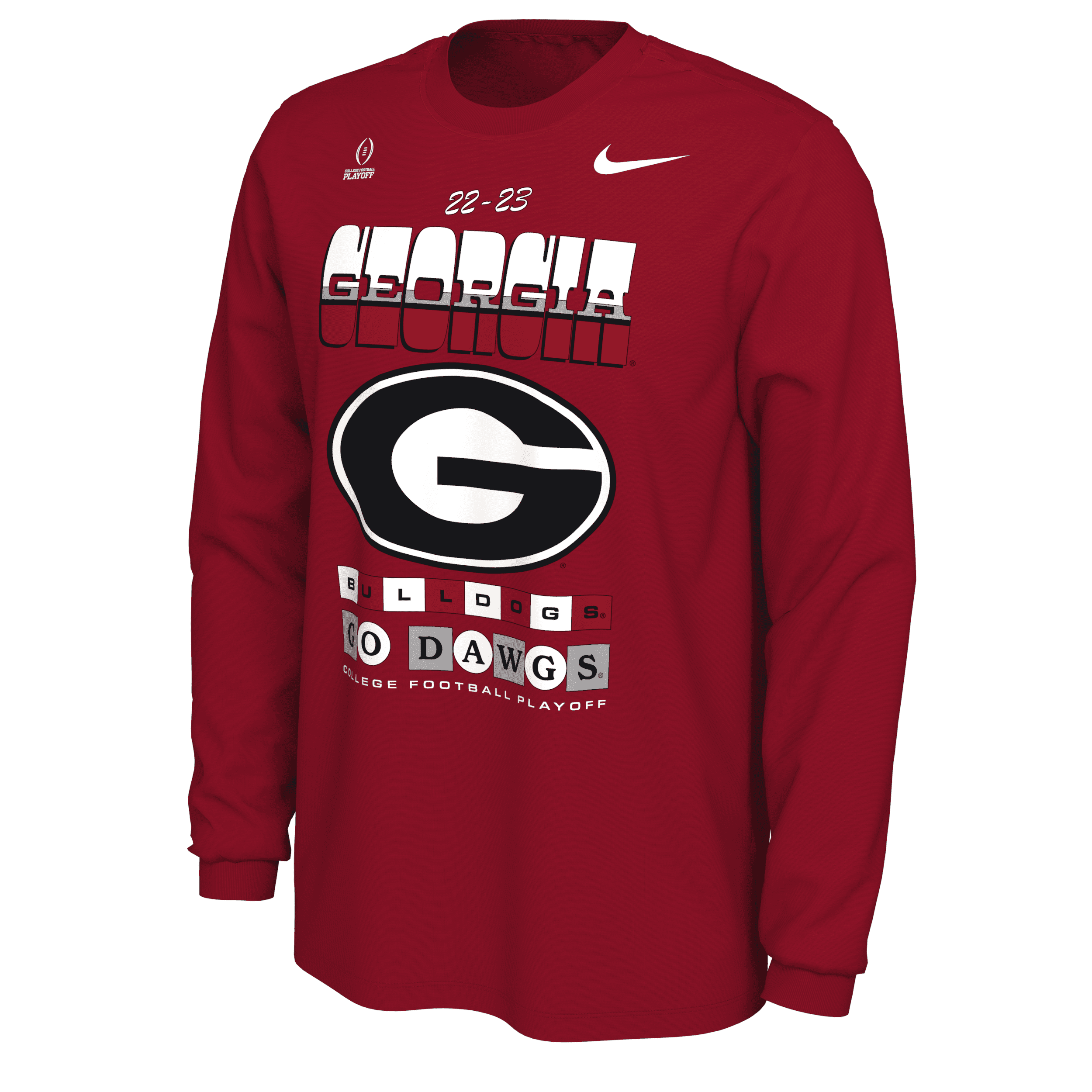 Nike Georgia Bowl Bound Playoff  Men's College Football Long-sleeve T-shirt In Red