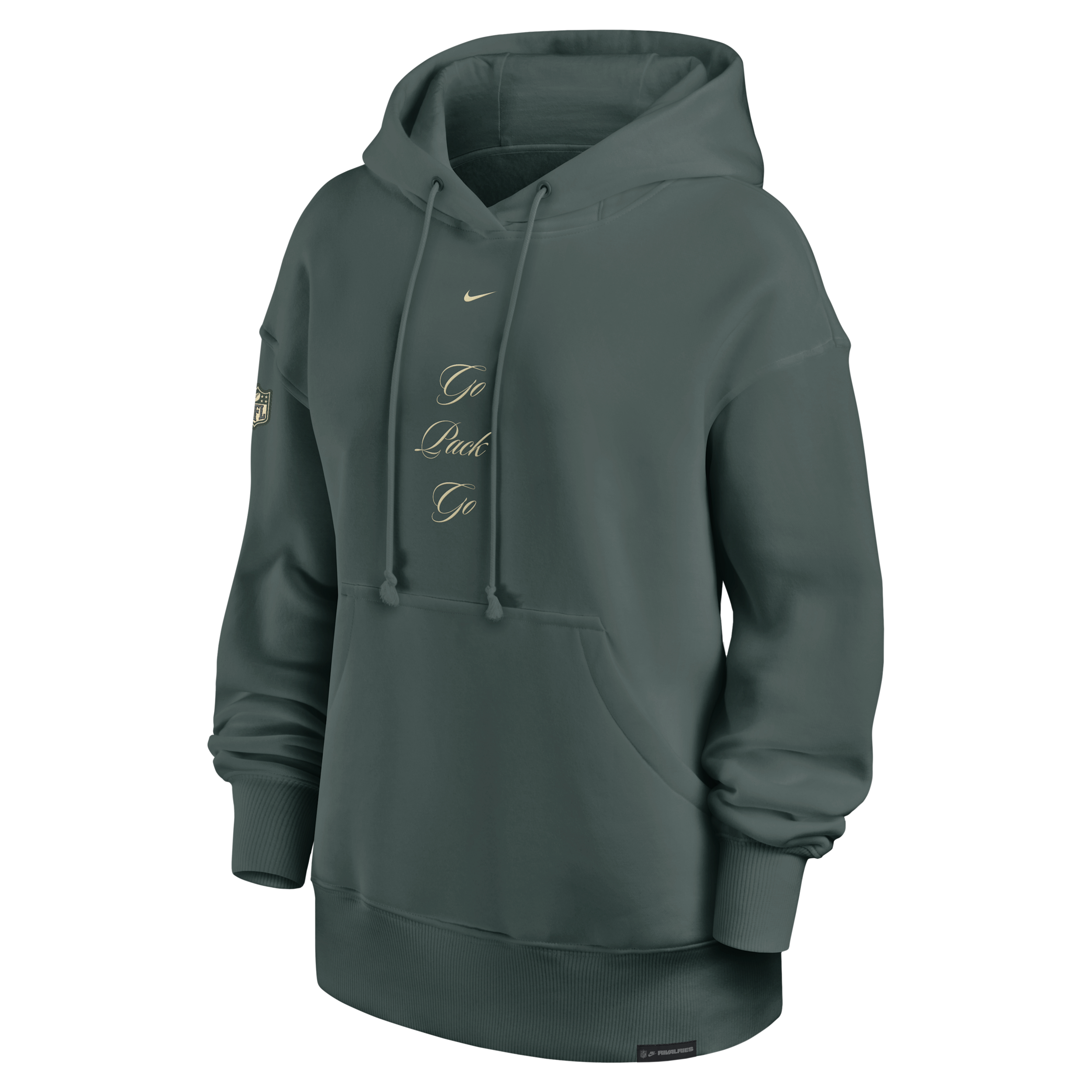 Green Bay Packers Rivalries Collection Phoenix Nike Women's NFL Oversized Pullover Hoodie in Green | 01N533X7T-N1A