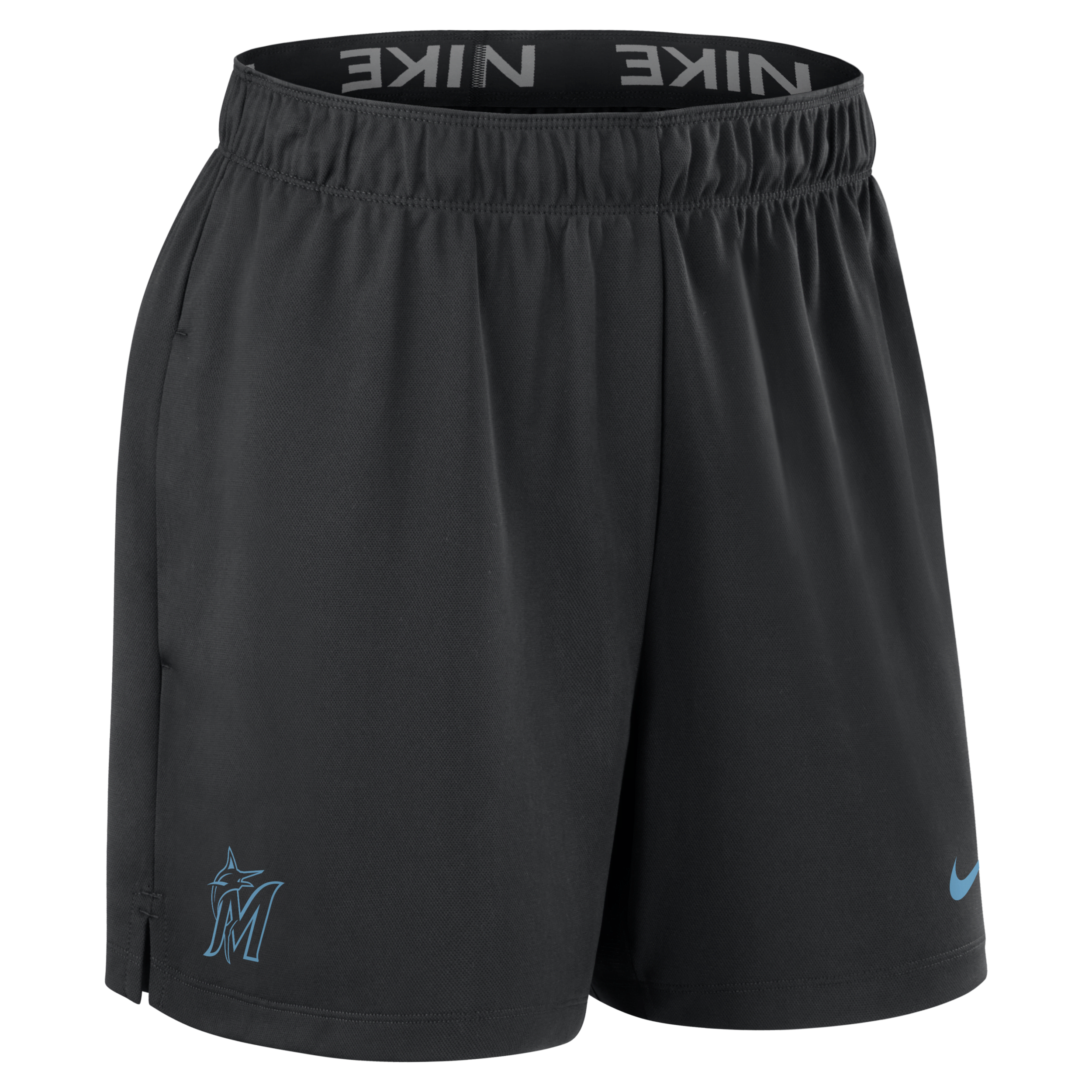 Nike Miami Marlins Authentic Collection Practice  Women's Dri-fit Mlb Shorts In Black